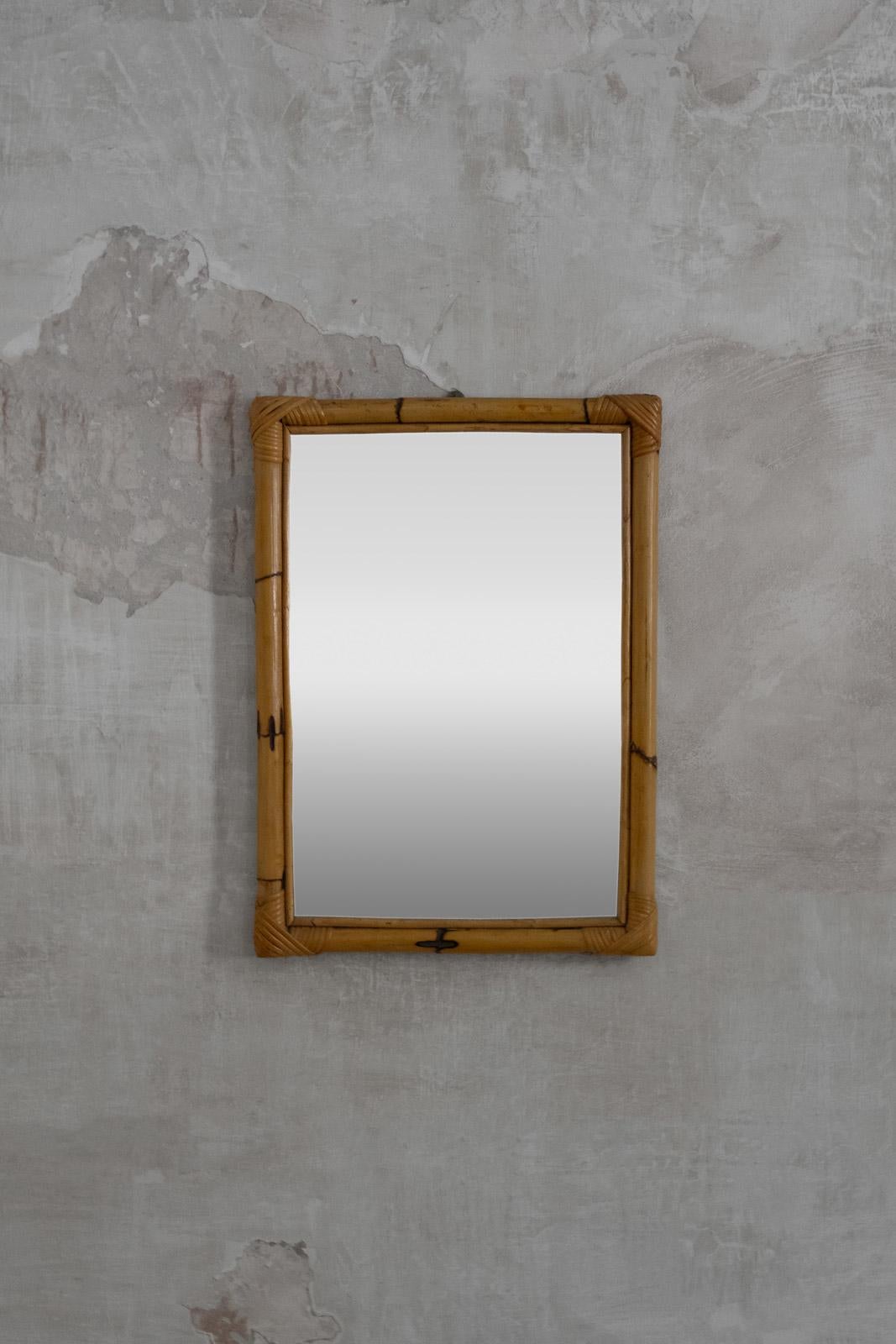 Small rectangular bamboo mirror with Rattan Bindings
Product Details
Dimensions: 51 W x 70 H x 4 D cm