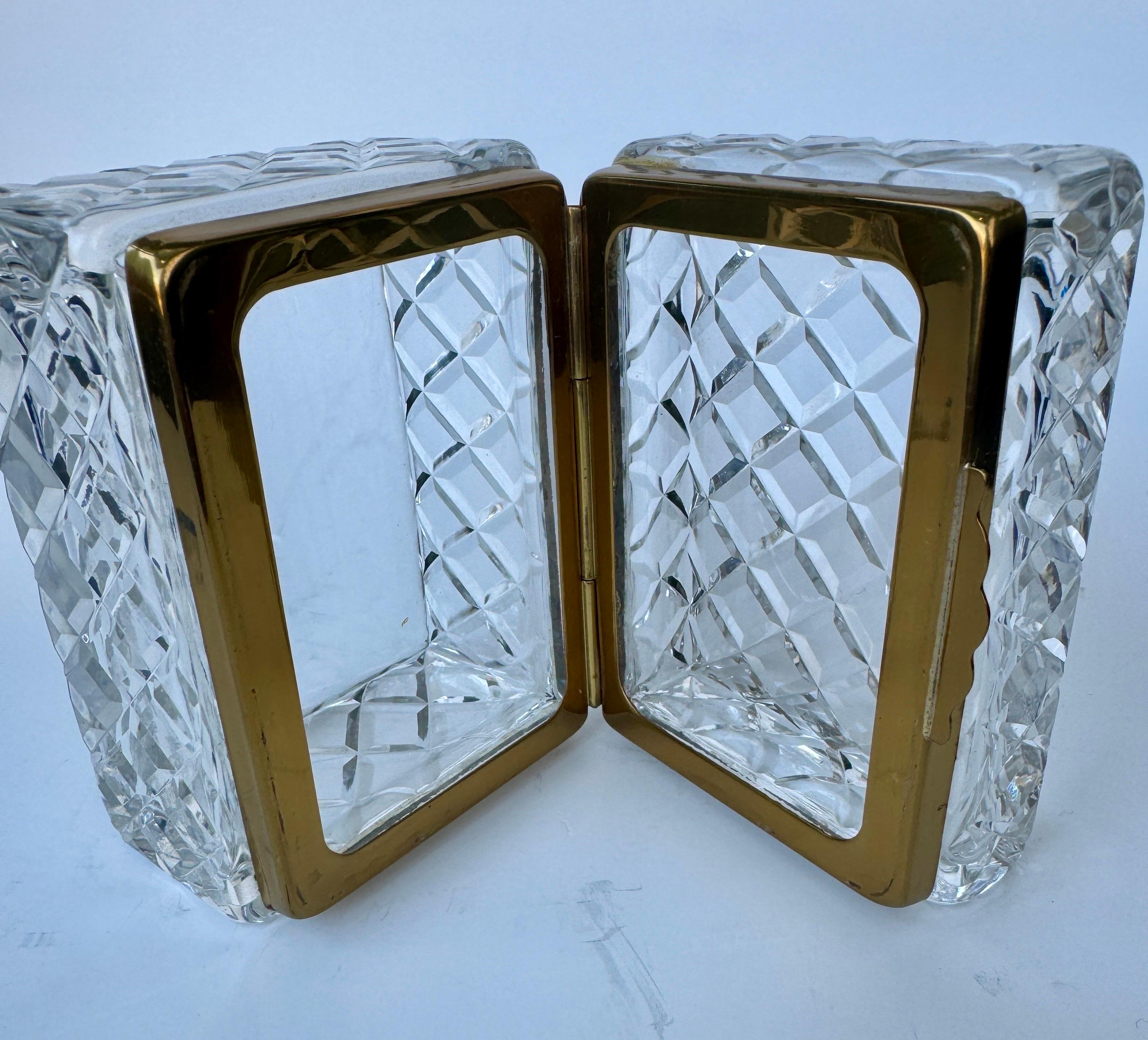 Small Rectangular Cut Glass Candis or Jewelry Box For Sale 1