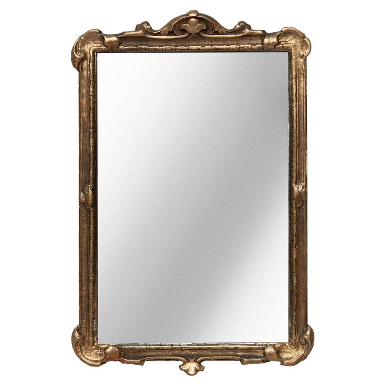 Small Rectangular Gilt/Gold Accent Mirror For Sale at 1stDibs