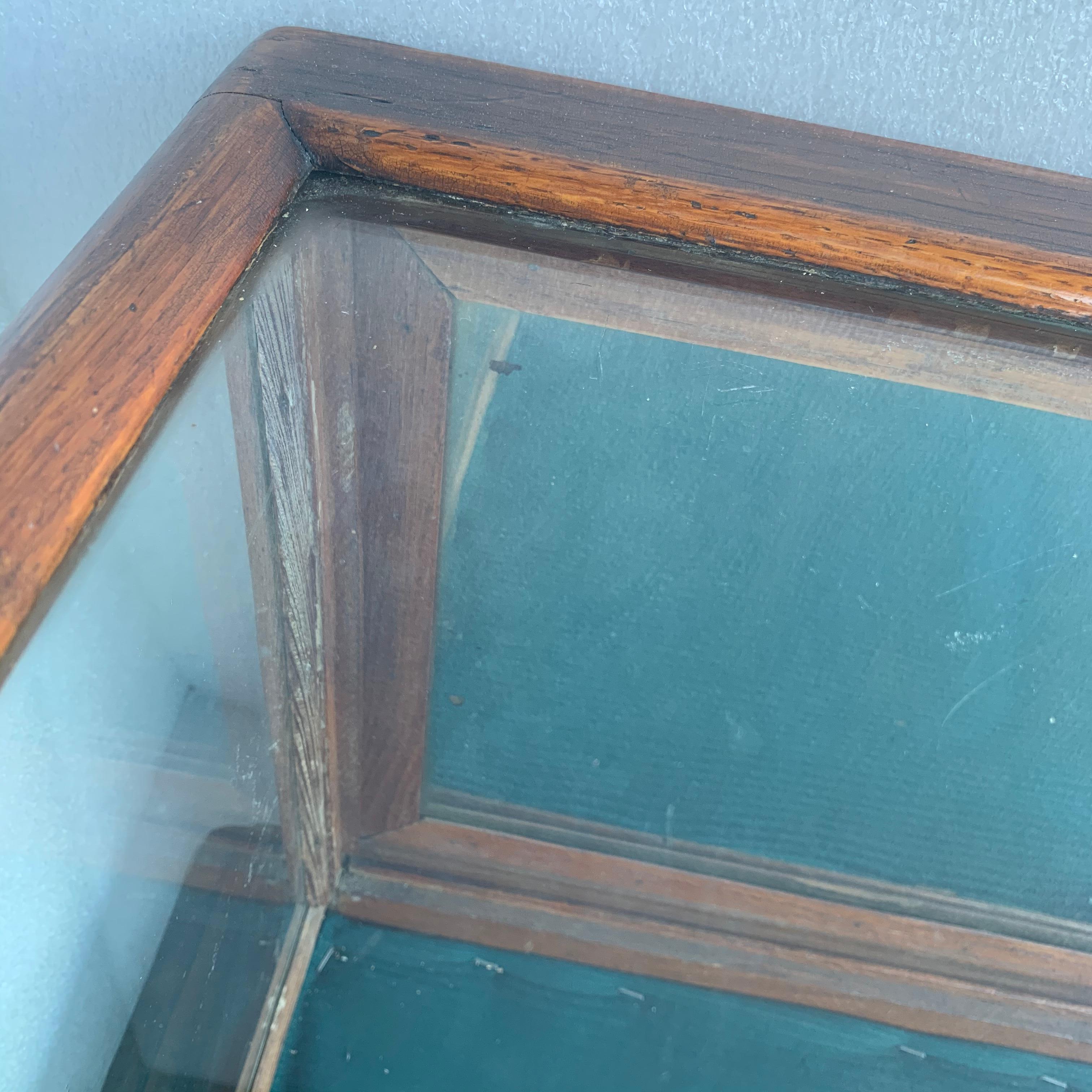 Small Rectangular Mahogany And Glass Table Display Case 8