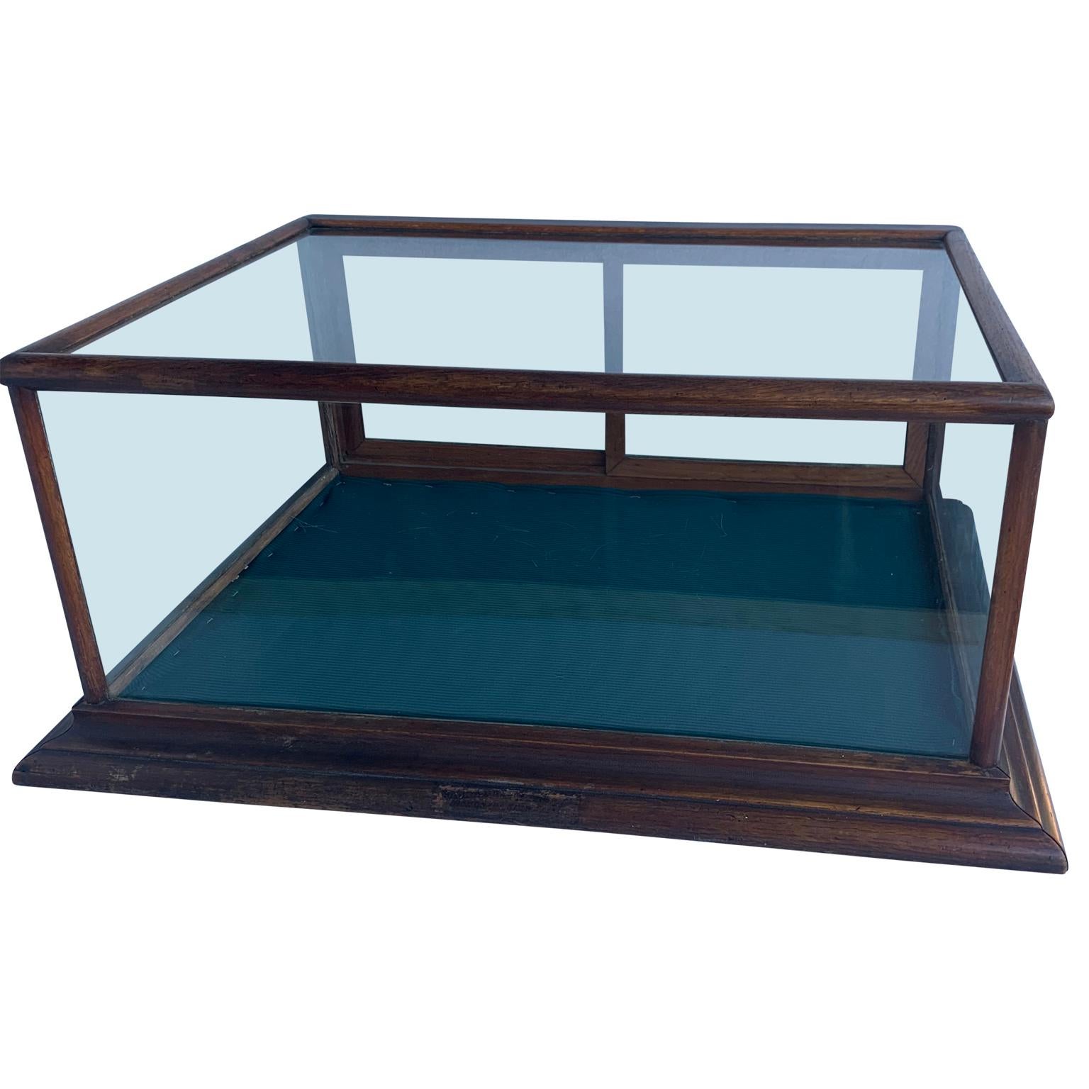 glass case table