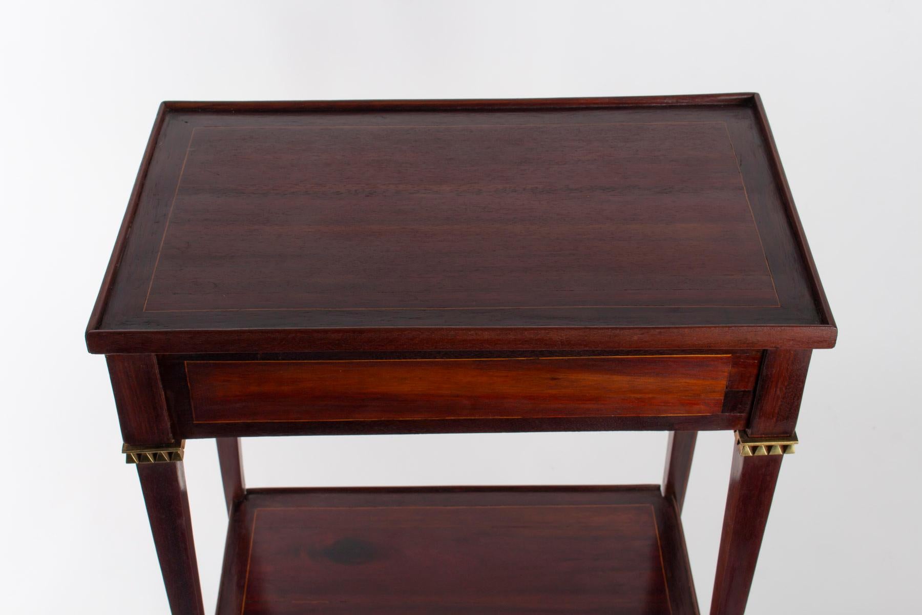Small Rectangular Table, Louis XVI, Rosewood and Rosewood In Good Condition In Saint-Ouen, FR