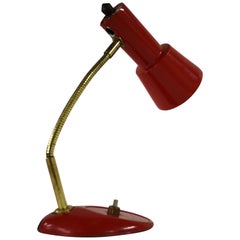 Small Red Table Lamp, 1950s