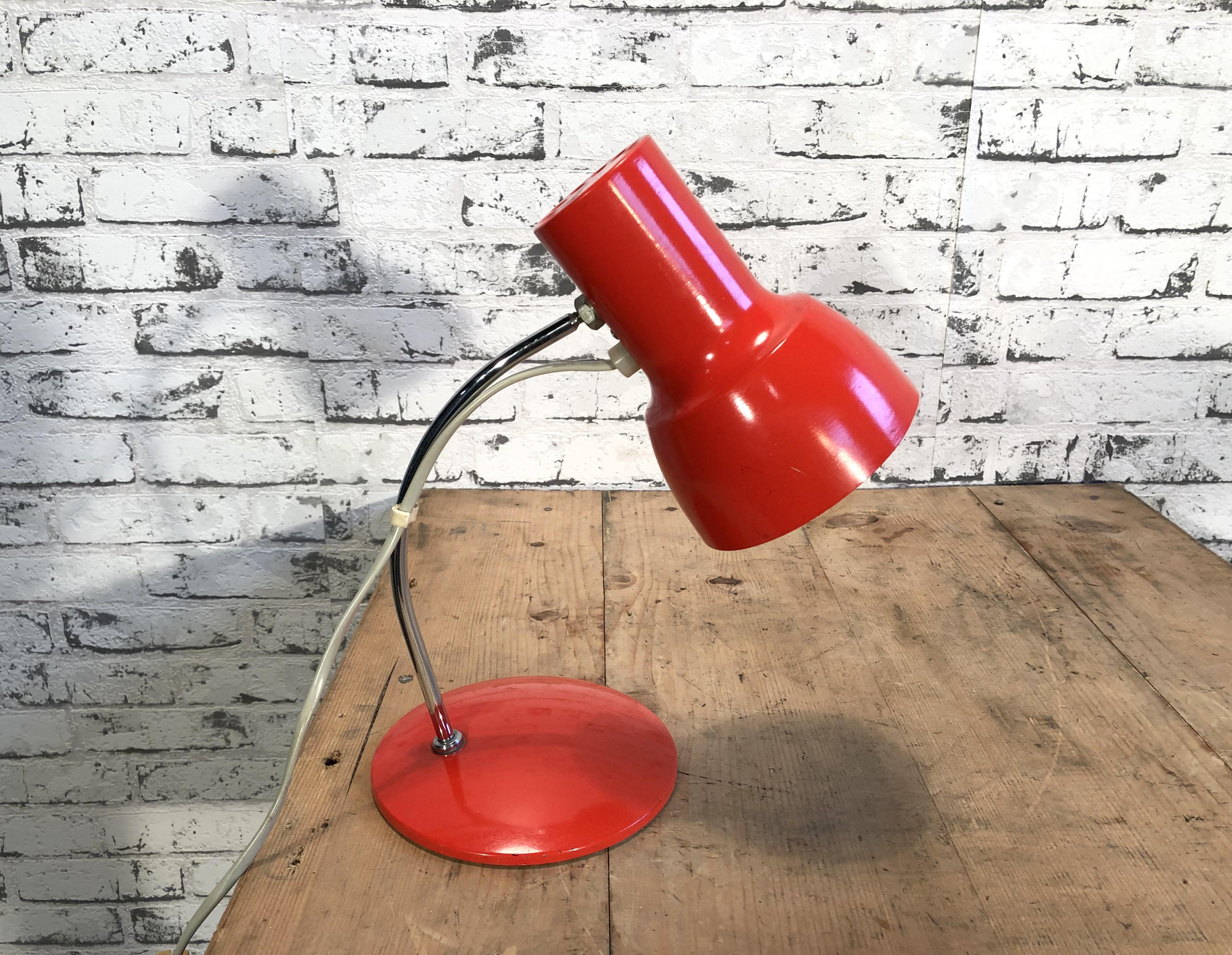 small red table lamps