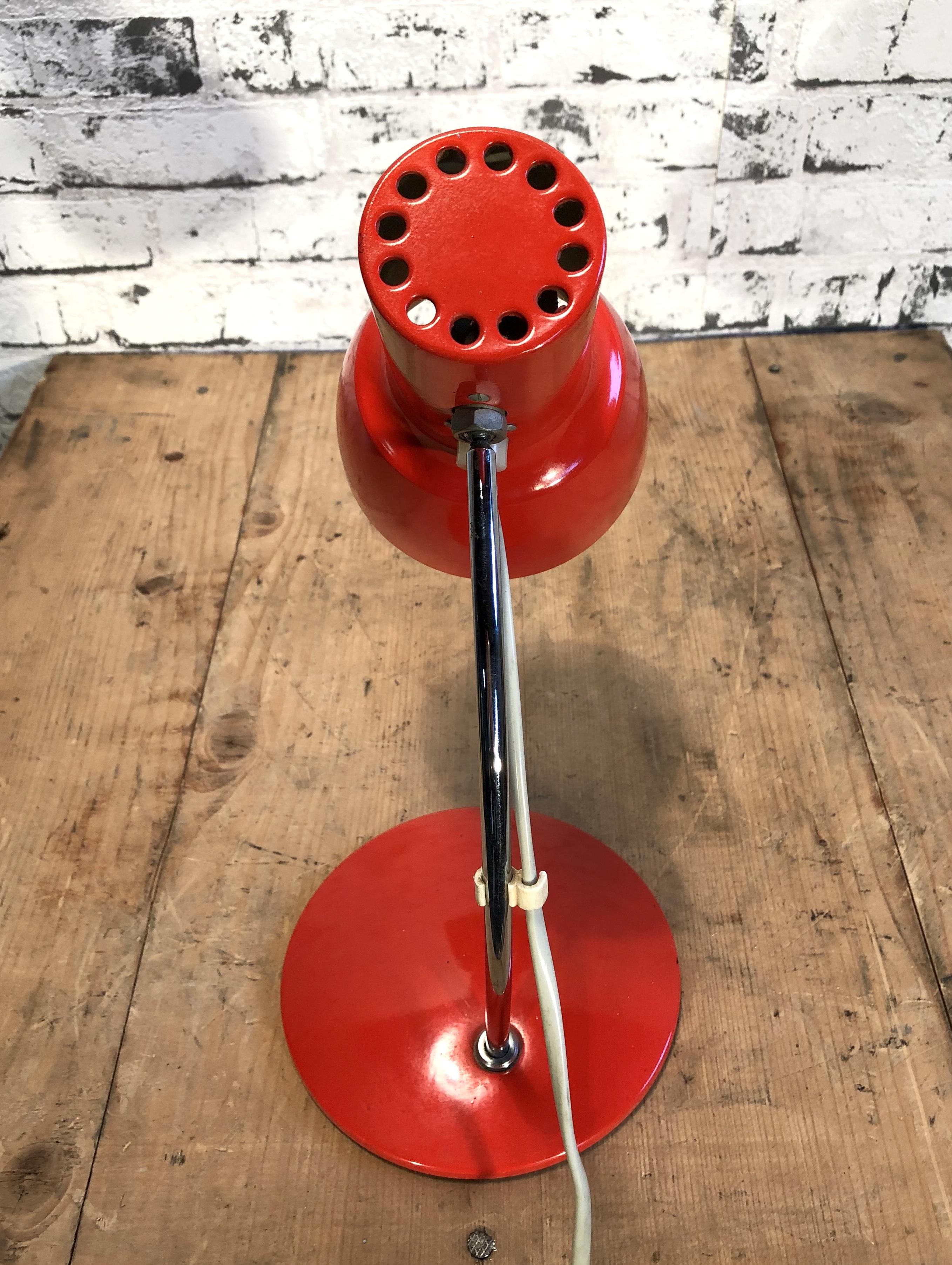 Mid-Century Modern Small Red Table Lamp by Josef Hurka for Napako, 1960s