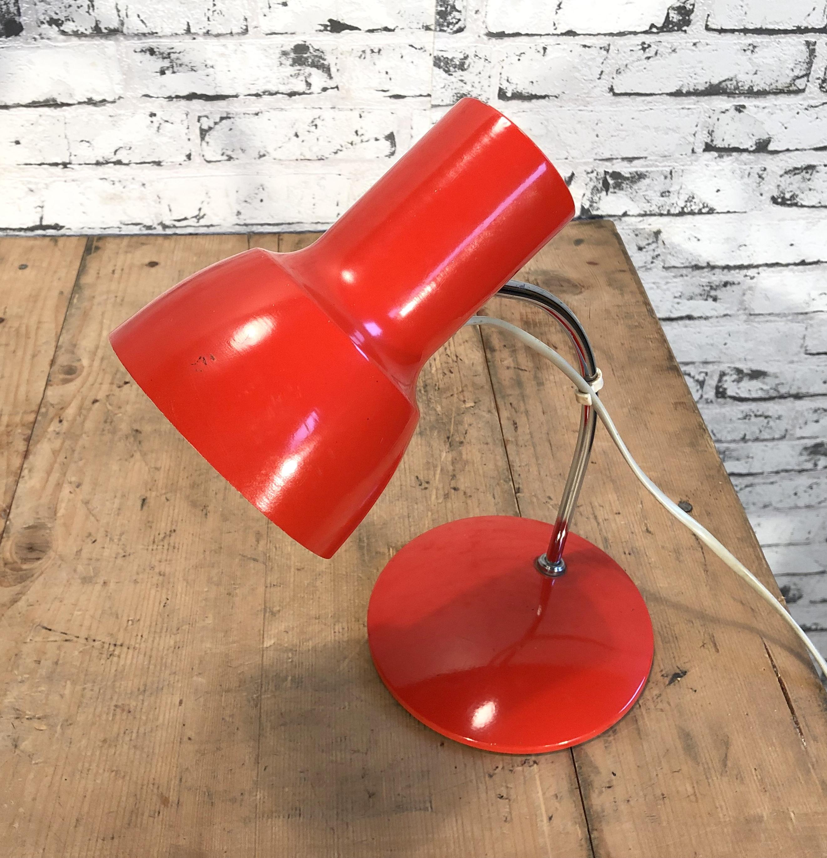 Small Red Table Lamp by Josef Hurka for Napako, 1960s In Good Condition In Kojetice, CZ
