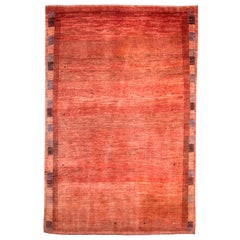 Small Red with Border Pattern Contemporary Gabbeh Persian Wool Rug Small Red with Border Pattern Contemporary Gabbeh Persian Wool Rug