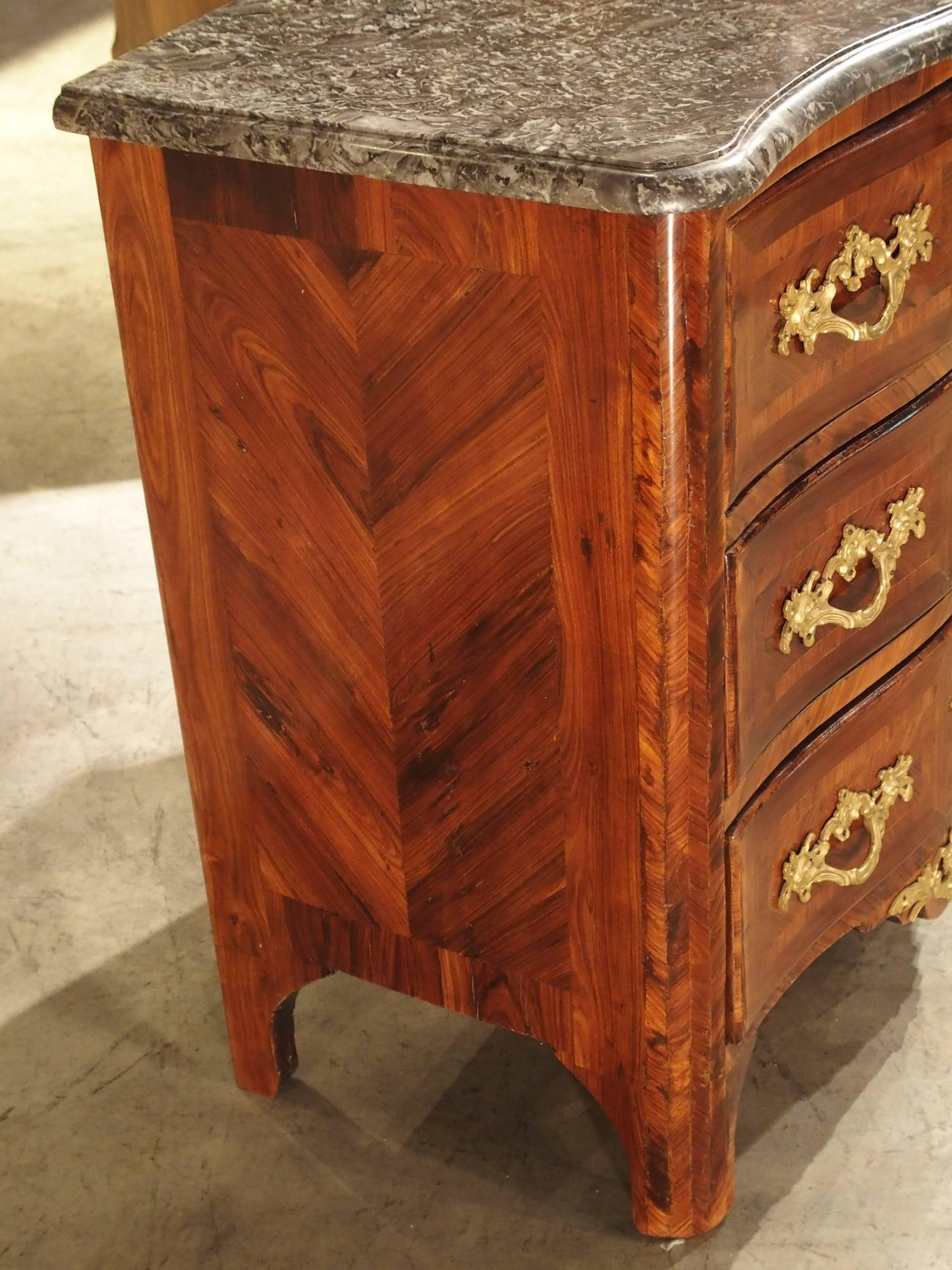 Small Regence Parquetry Commode from France, circa 1715 3