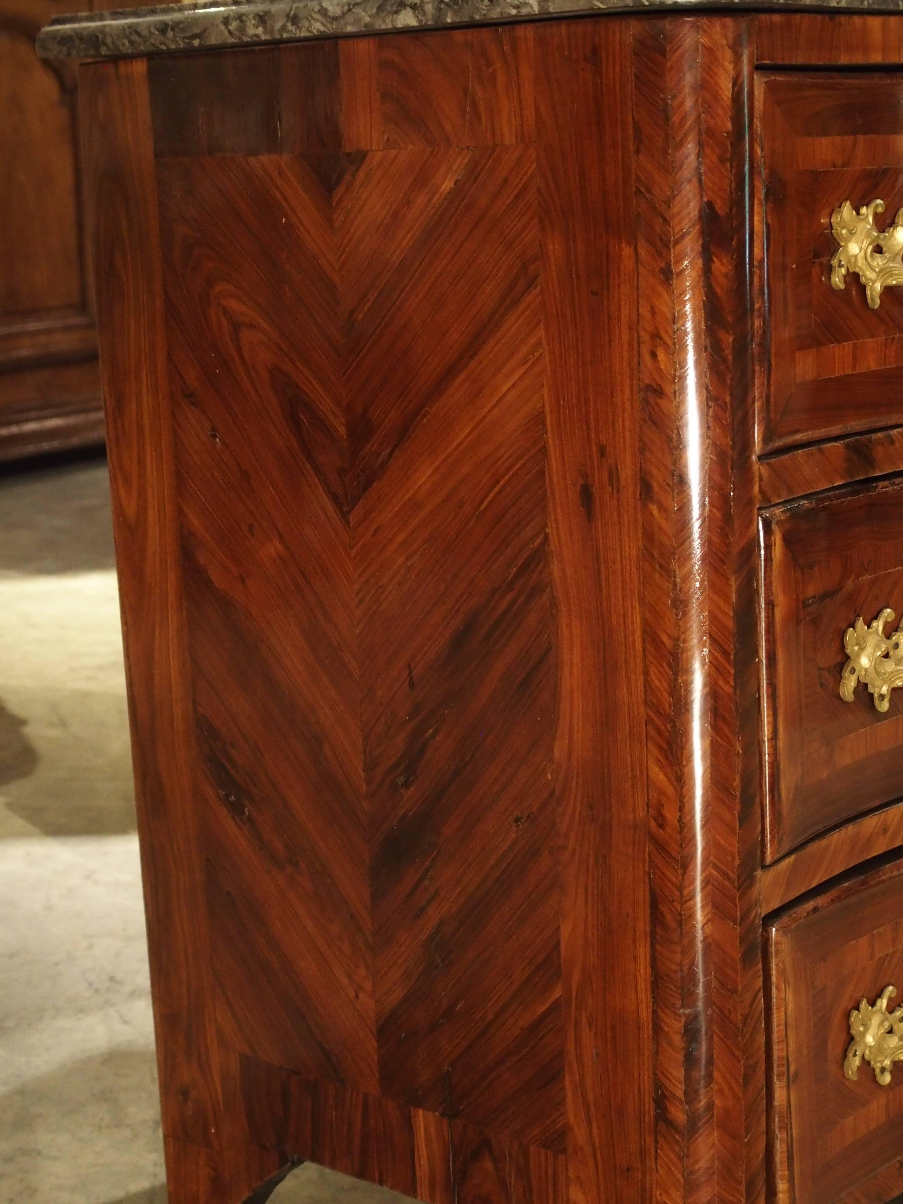 Small Regence Parquetry Commode from France, circa 1715 5