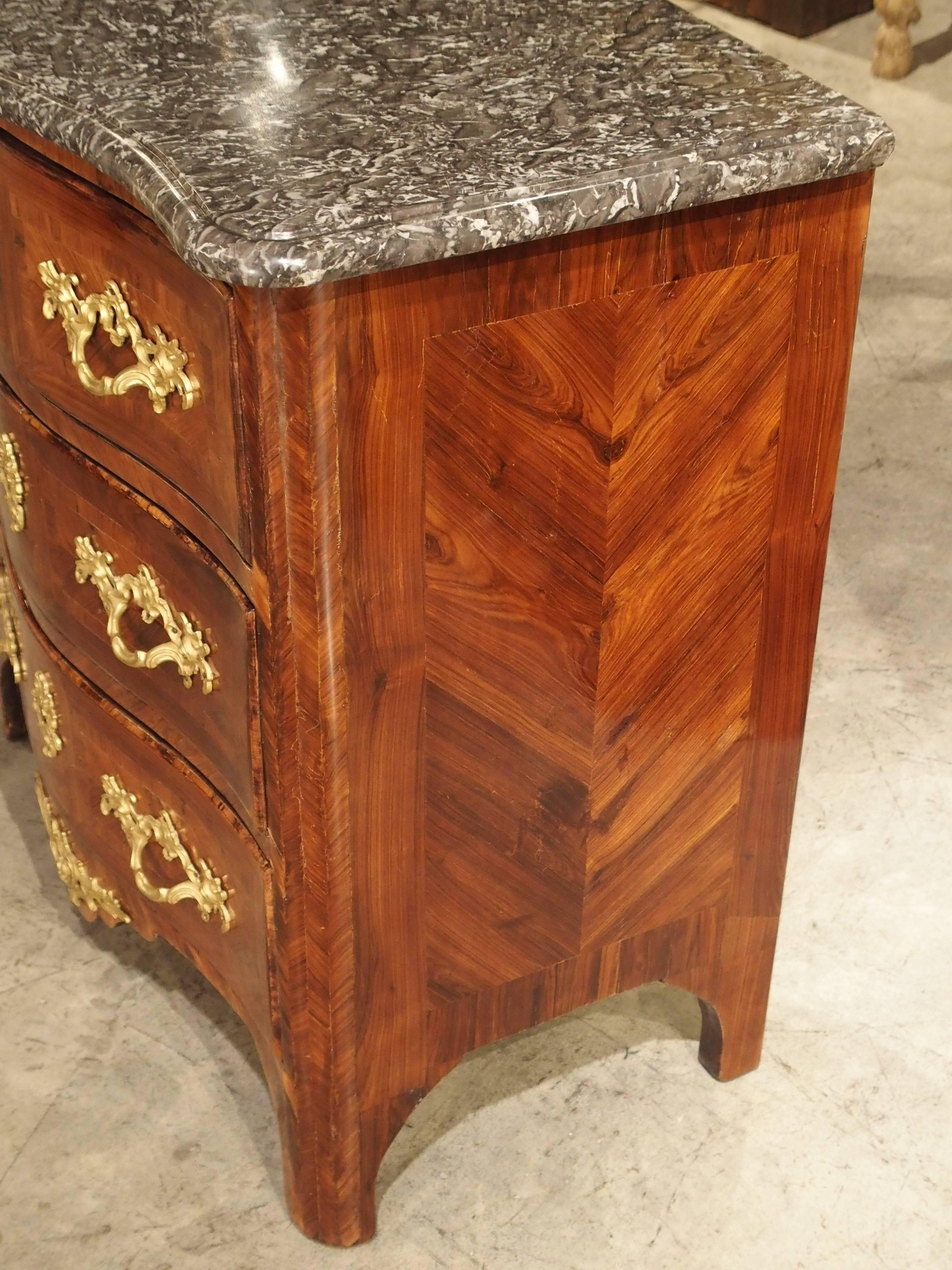 Small Regence Parquetry Commode from France, circa 1715 9