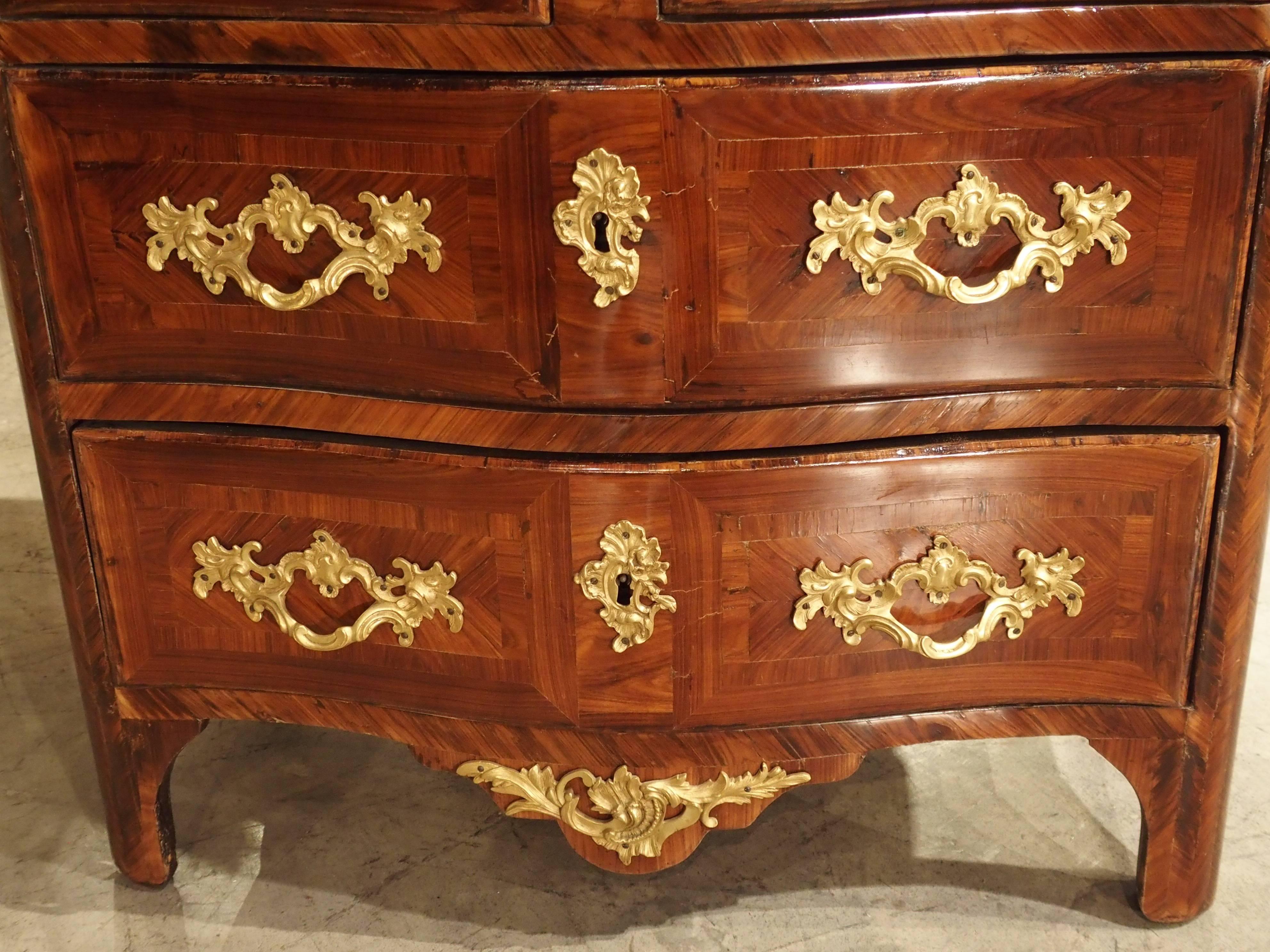 Small Regence Parquetry Commode from France, circa 1715 12