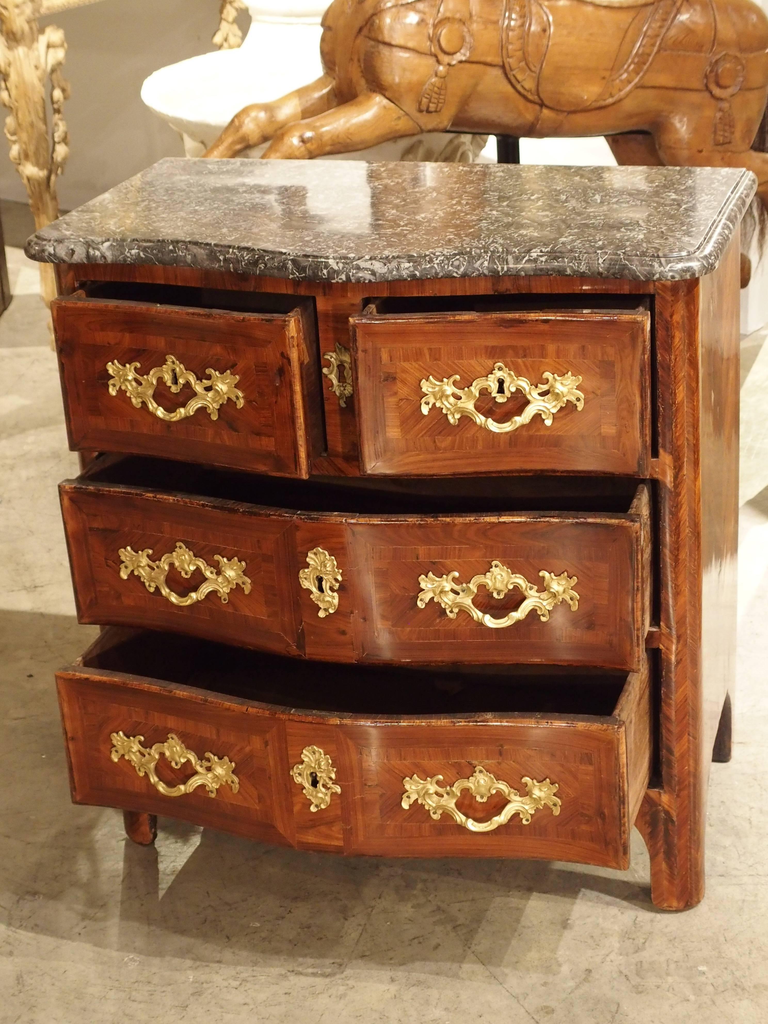 Small Regence Parquetry Commode from France, circa 1715 1