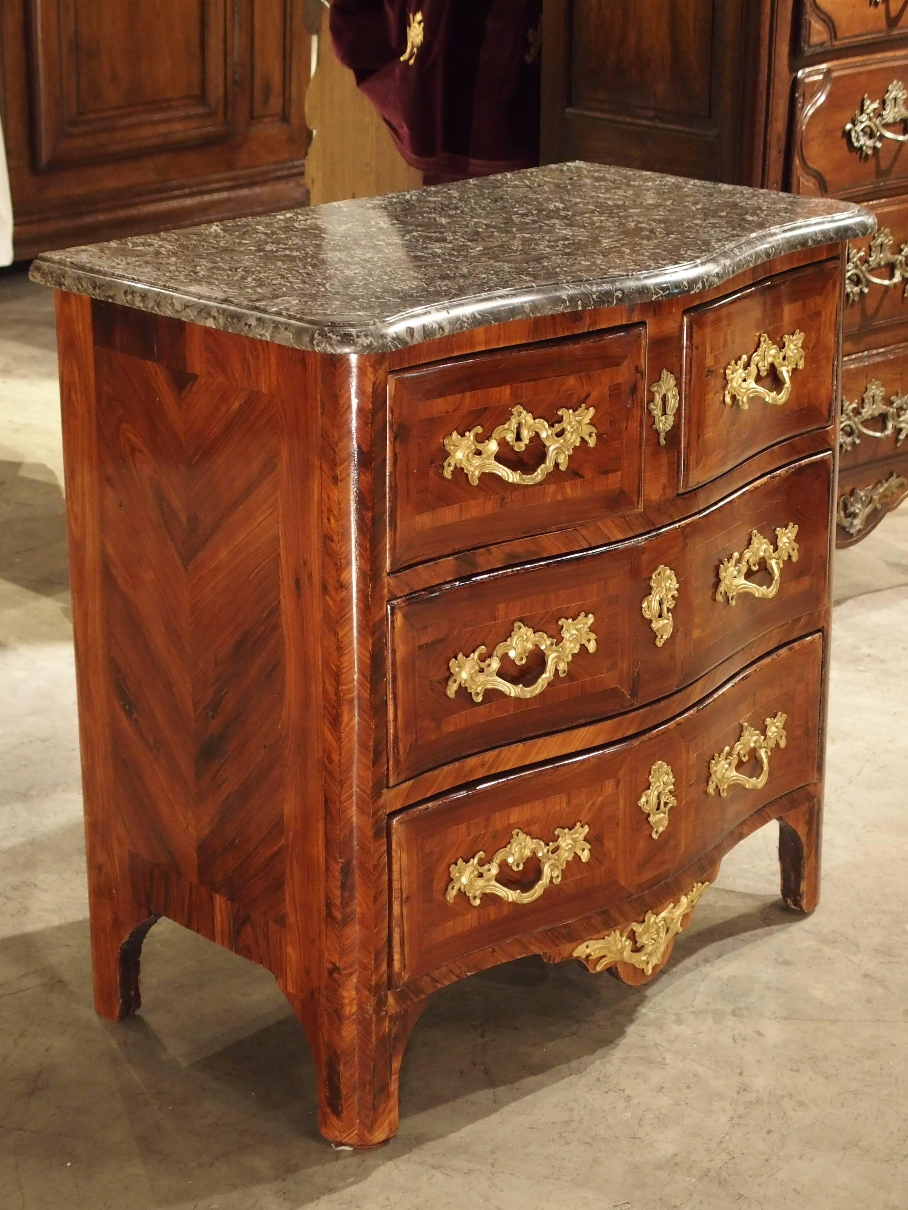 Small Regence Parquetry Commode from France, circa 1715 2