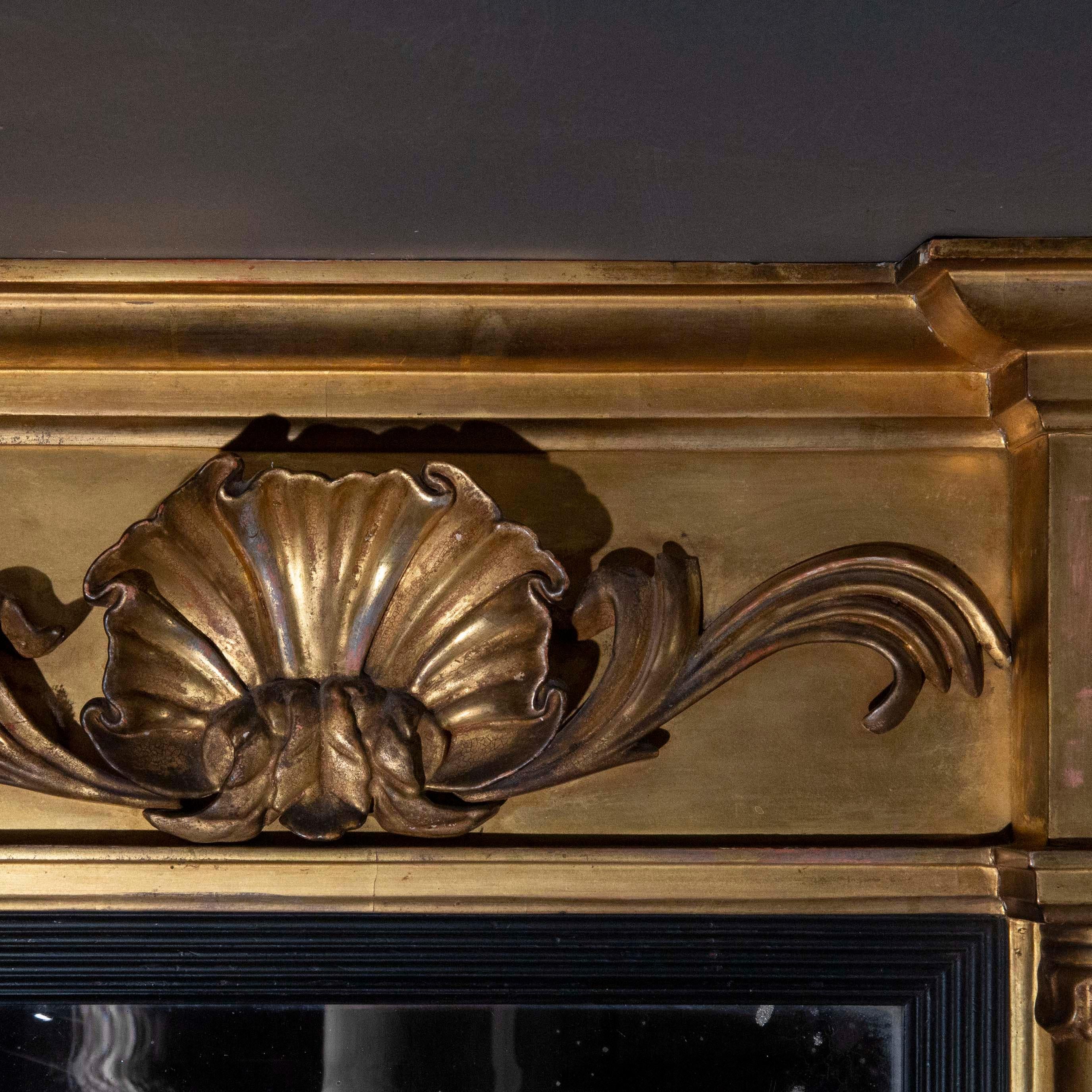 Frühes 19. Jahrhundert Giltwood Pier Mirror (Blattgold) im Angebot