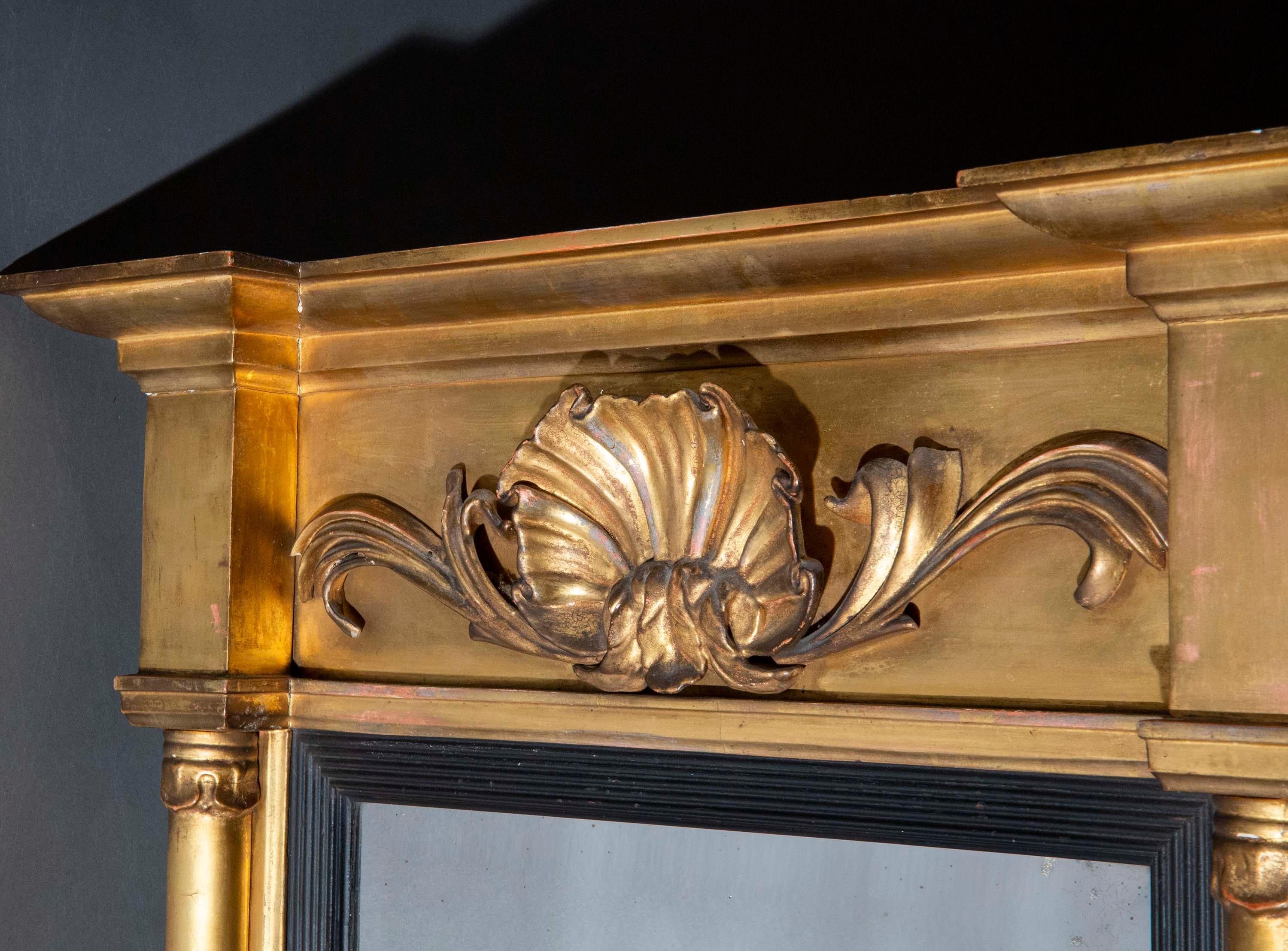 Frühes 19. Jahrhundert Giltwood Pier Mirror im Angebot 3