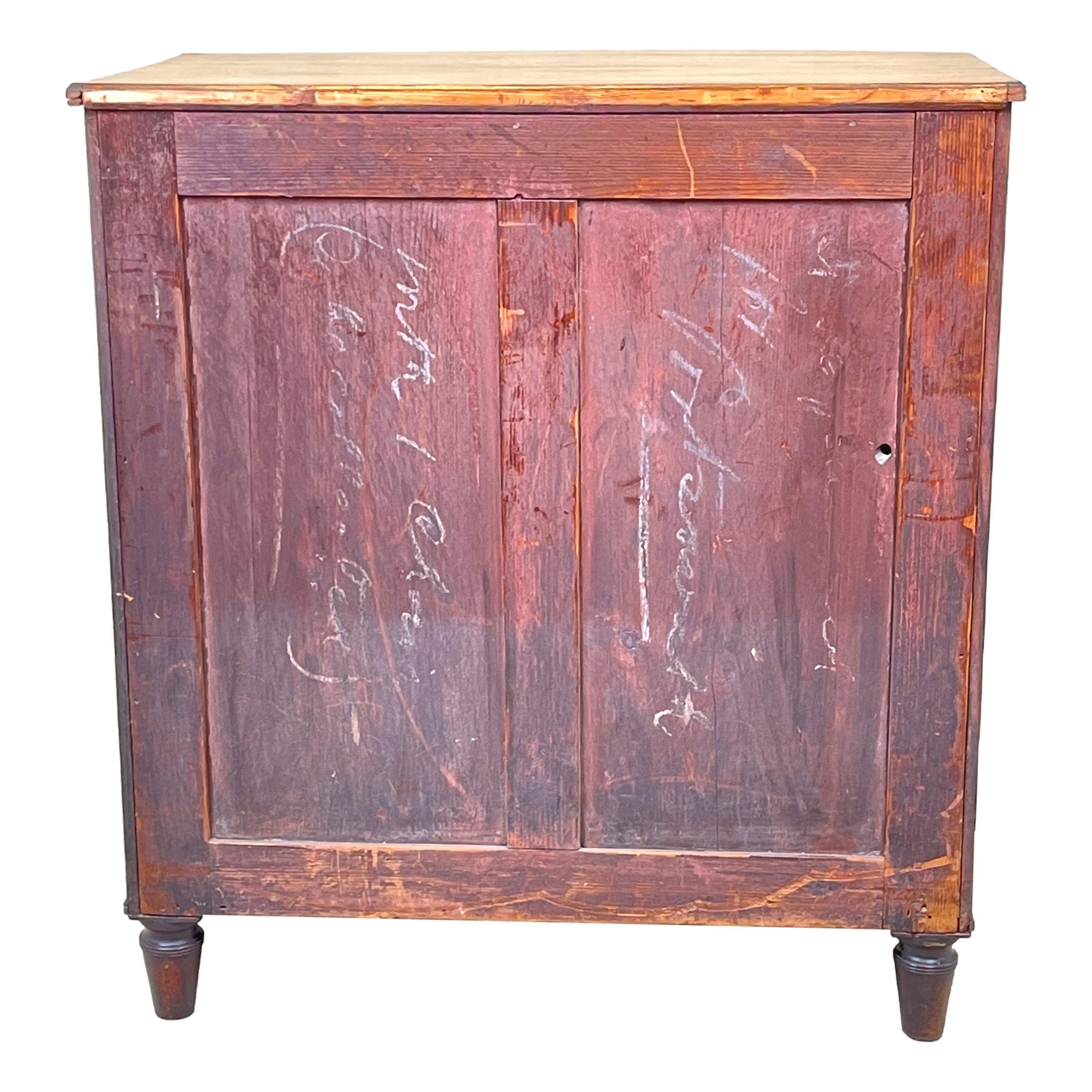 Small Regency Mahogany Bow Chest For Sale 4