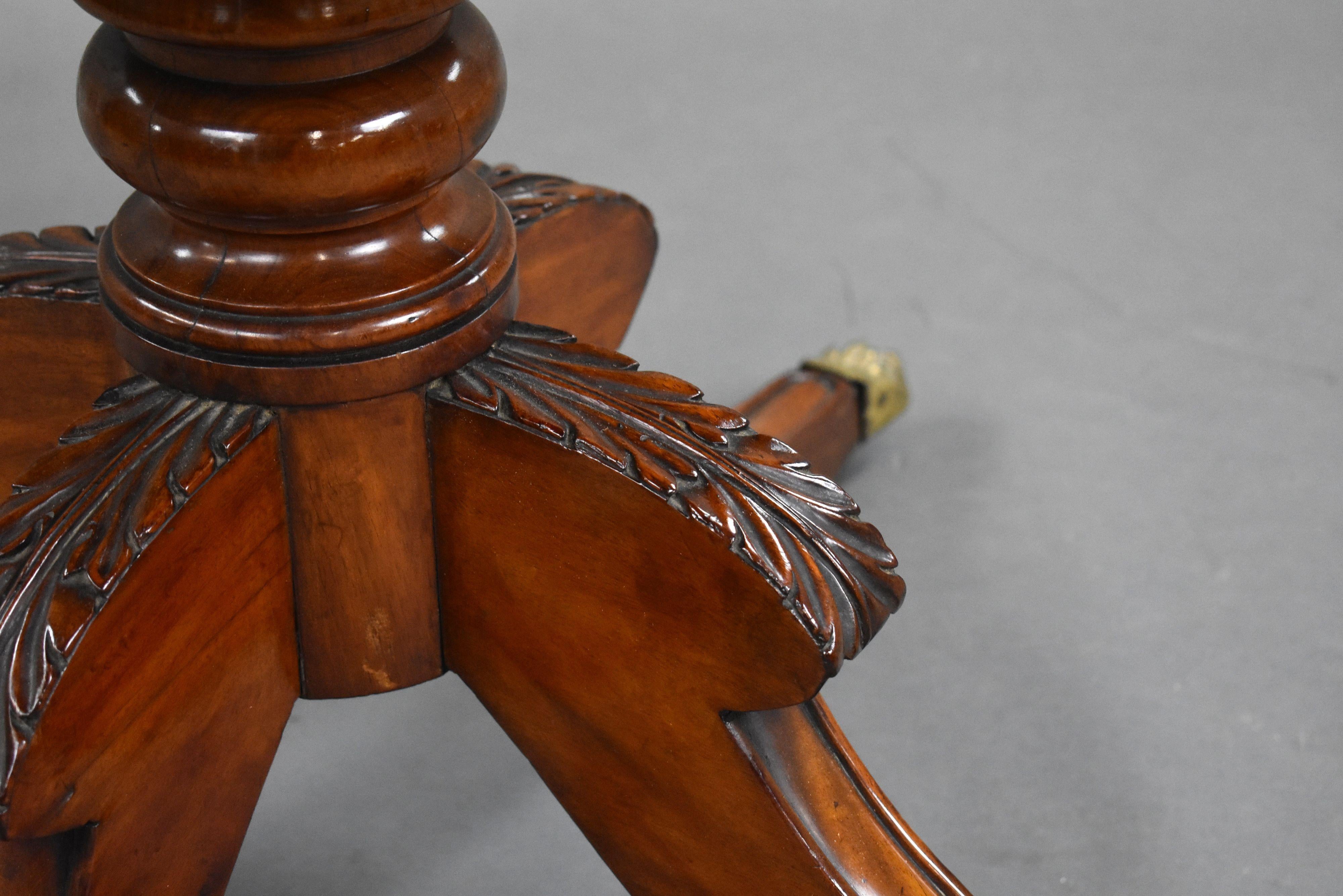 Small Regency Mahogany Drum Table For Sale 3