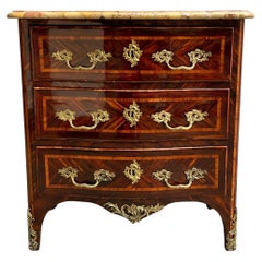 Small Regency period marquetry in-between chest of drawers, France circa 1715/23