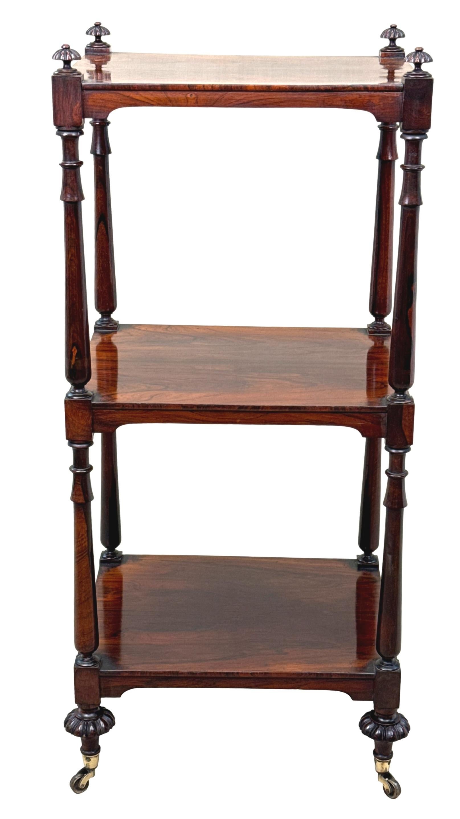 Small Regency Rosewood Whatnot For Sale 8