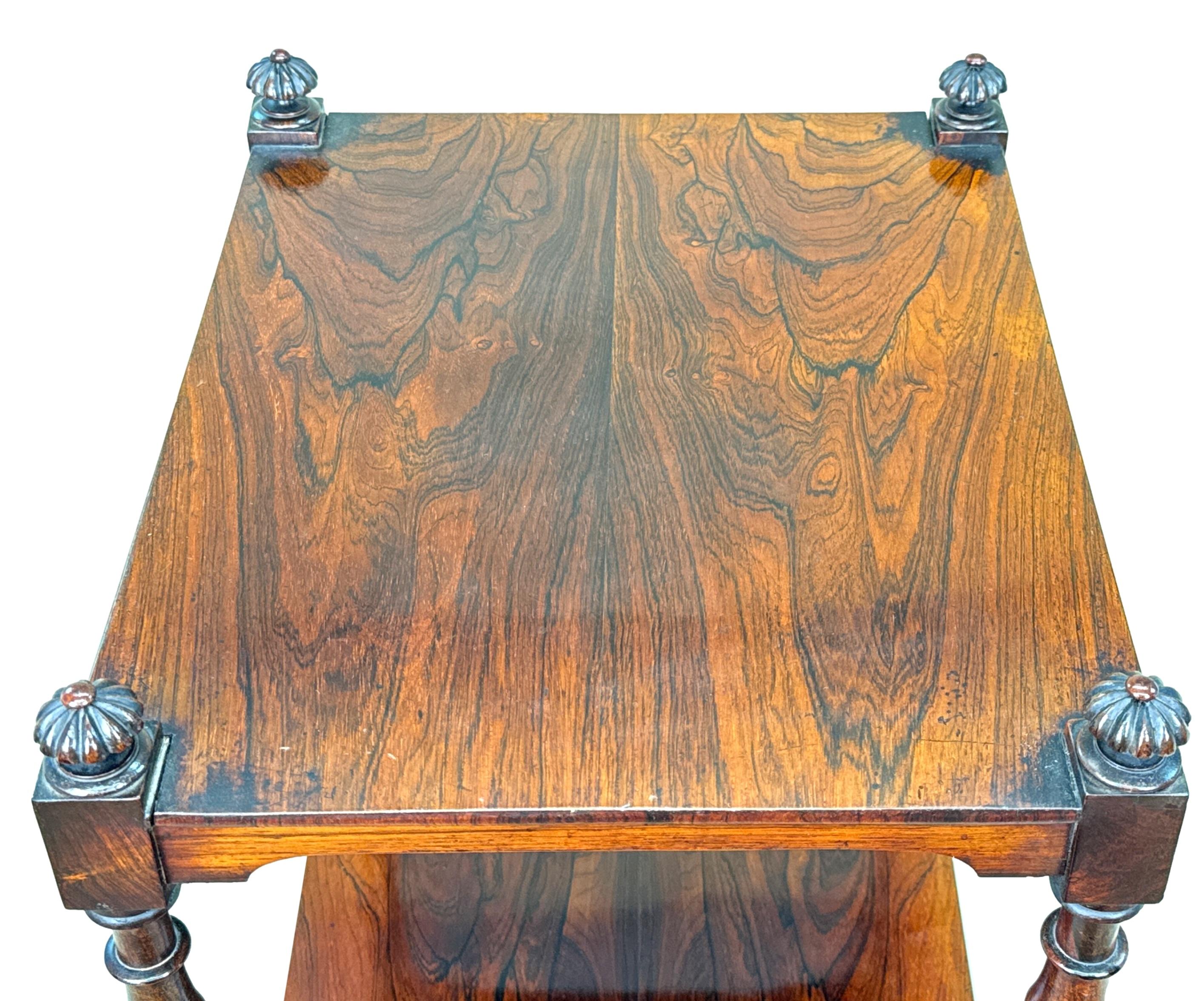19th Century Small Regency Rosewood Whatnot For Sale