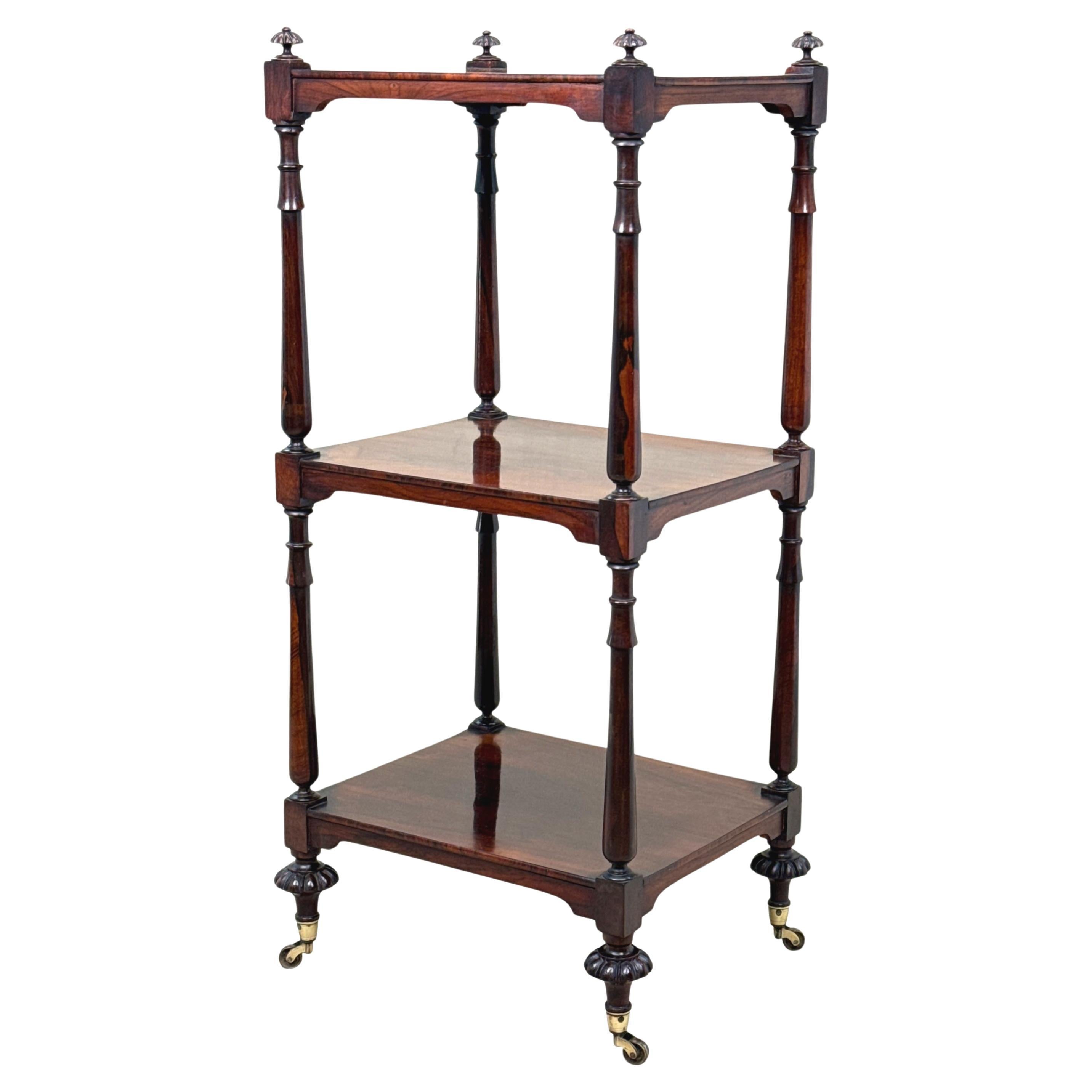 Small Regency Rosewood Whatnot For Sale