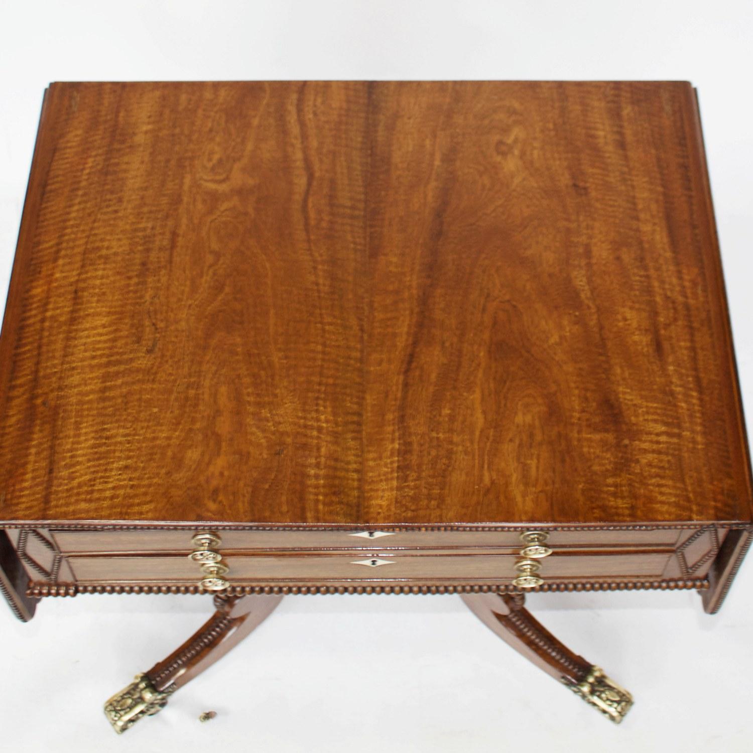 Small Regency Sofa Table, Rosewood and Mahogany, circa 1815 For Sale 5