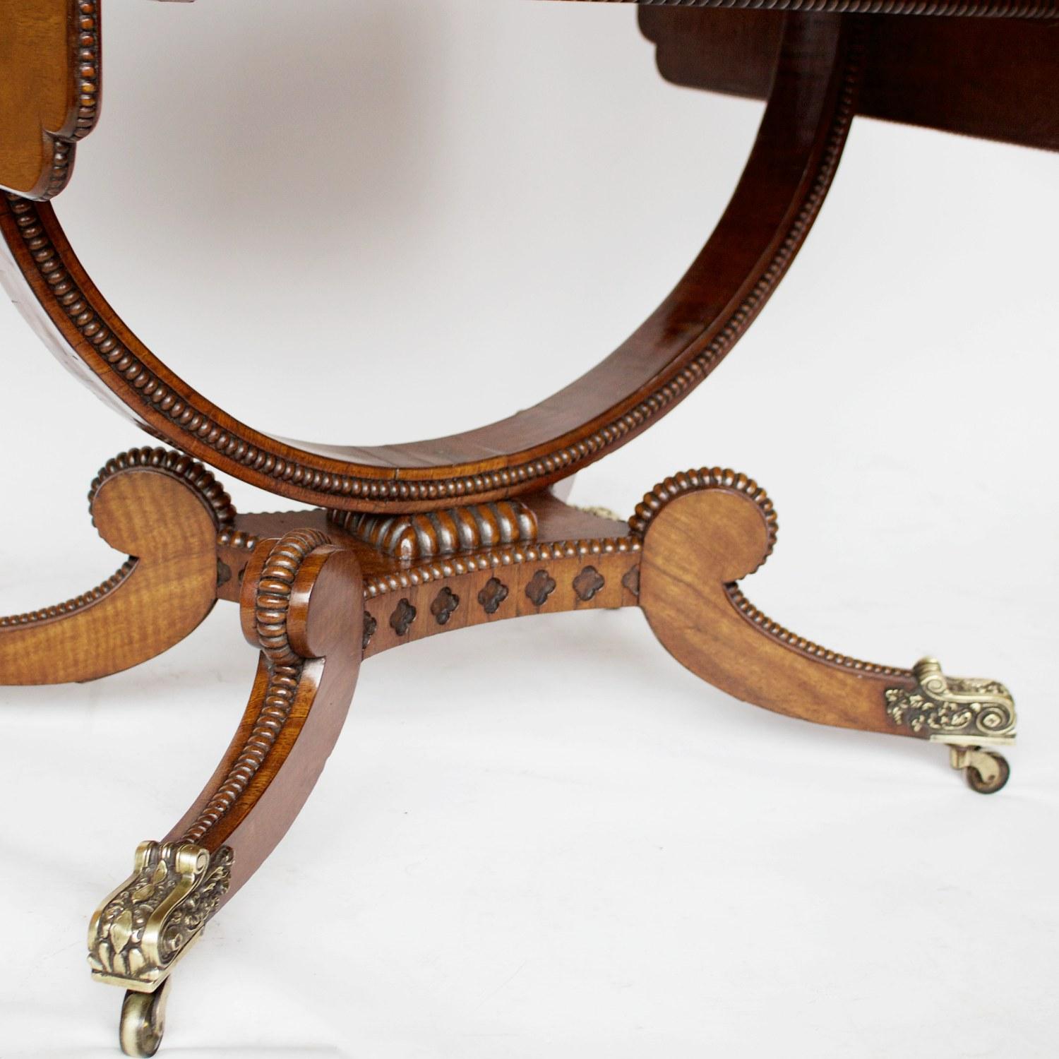 Small Regency Sofa Table, Rosewood and Mahogany, circa 1815 For Sale 1