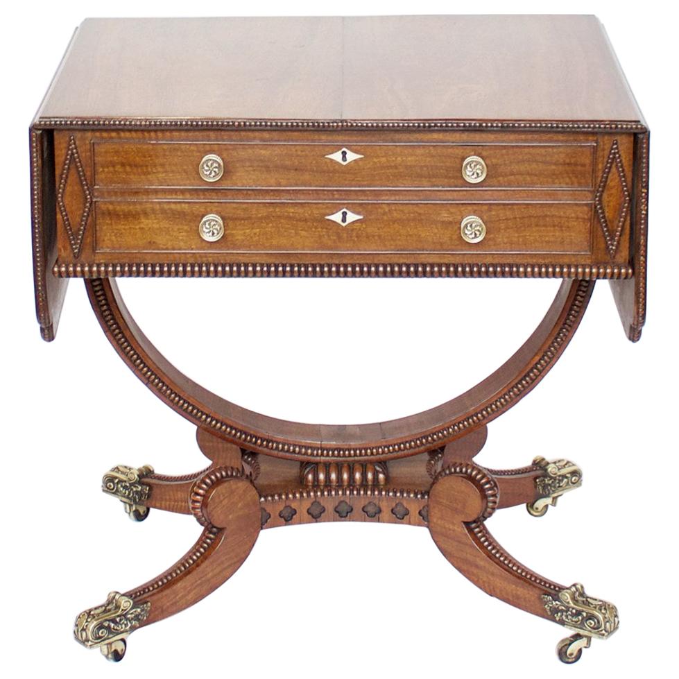 Small Regency Sofa Table, Rosewood and Mahogany, circa 1815