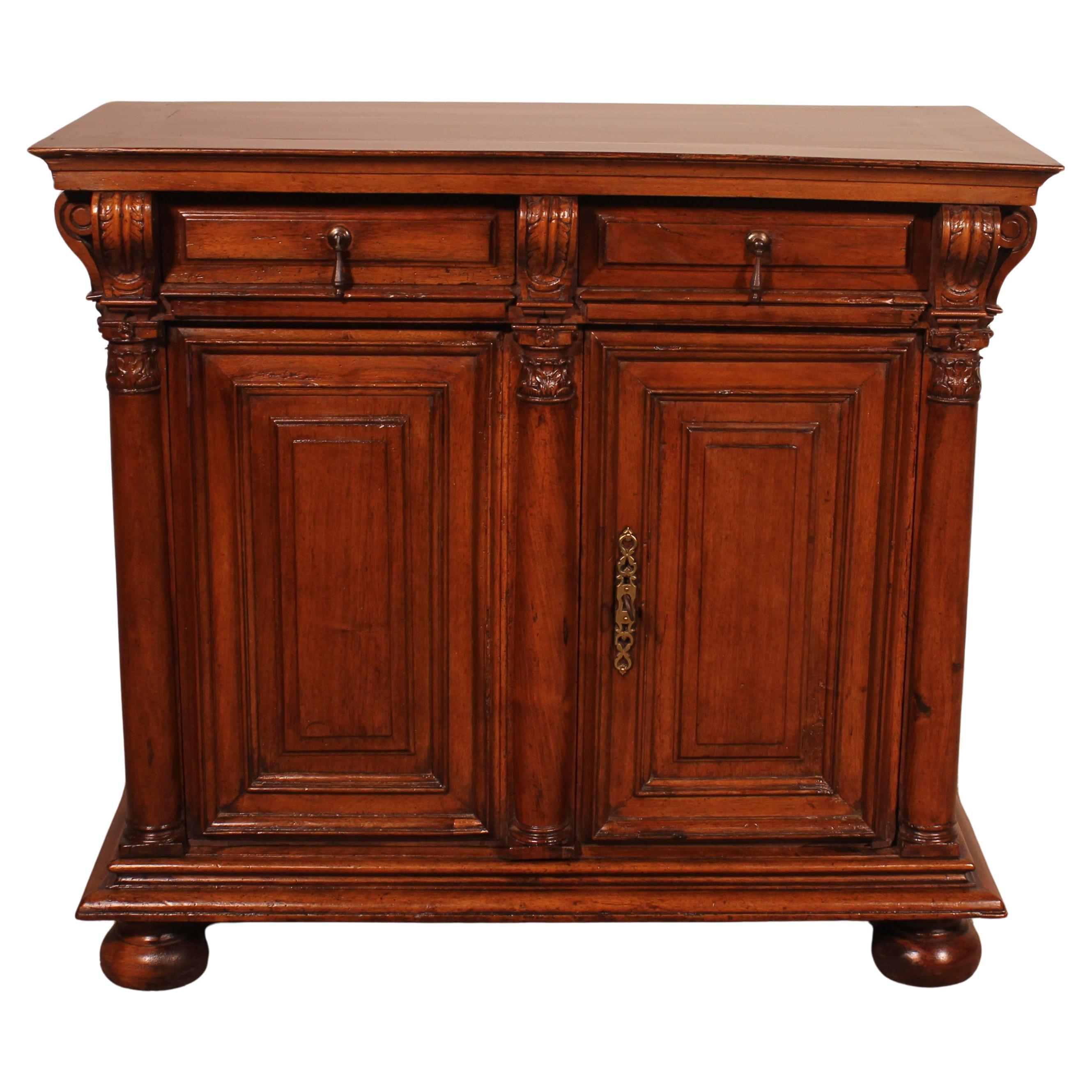 Small Renaissance Buffet In Walnut-17th Century From France