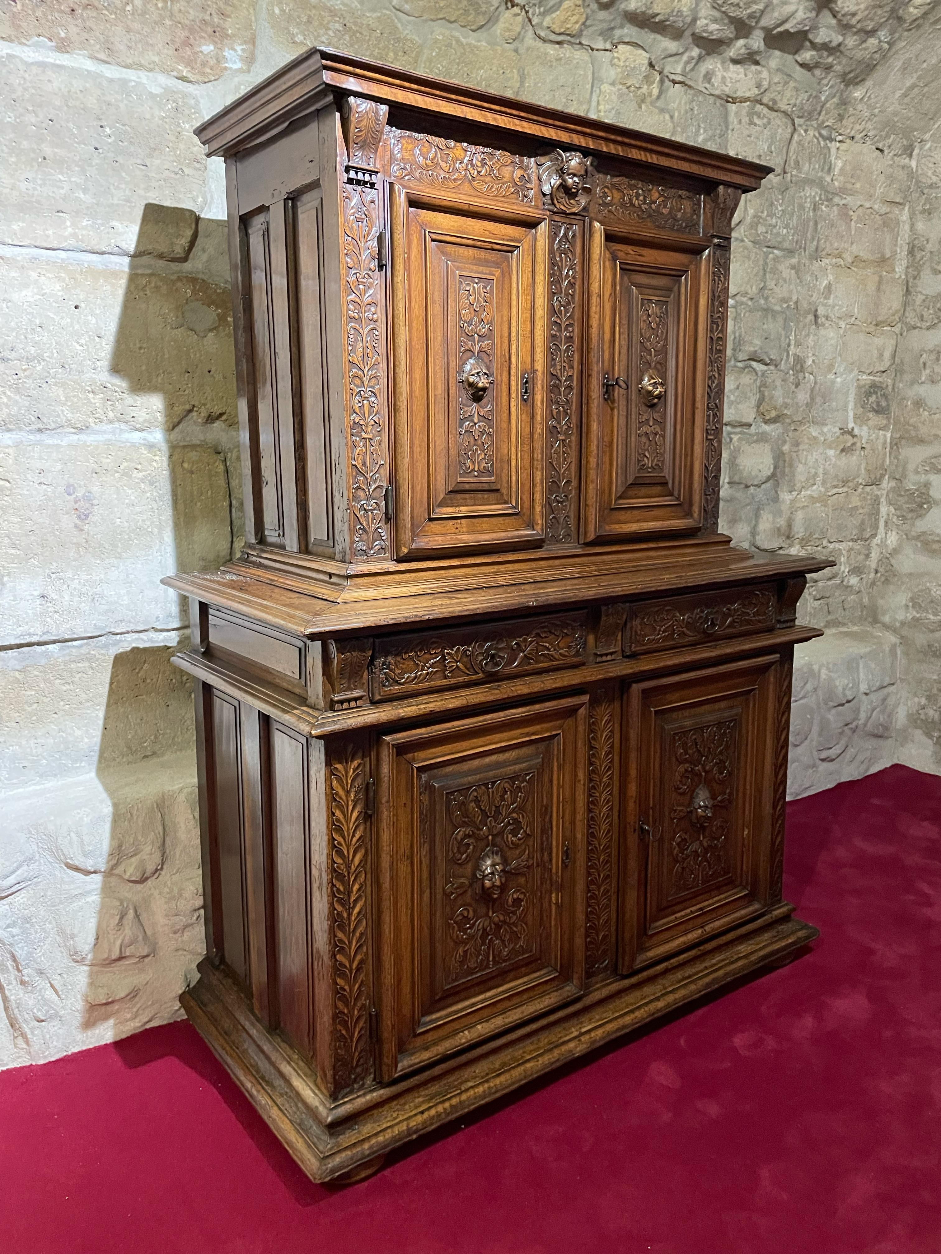French Small Renaissance Cabinet For Sale