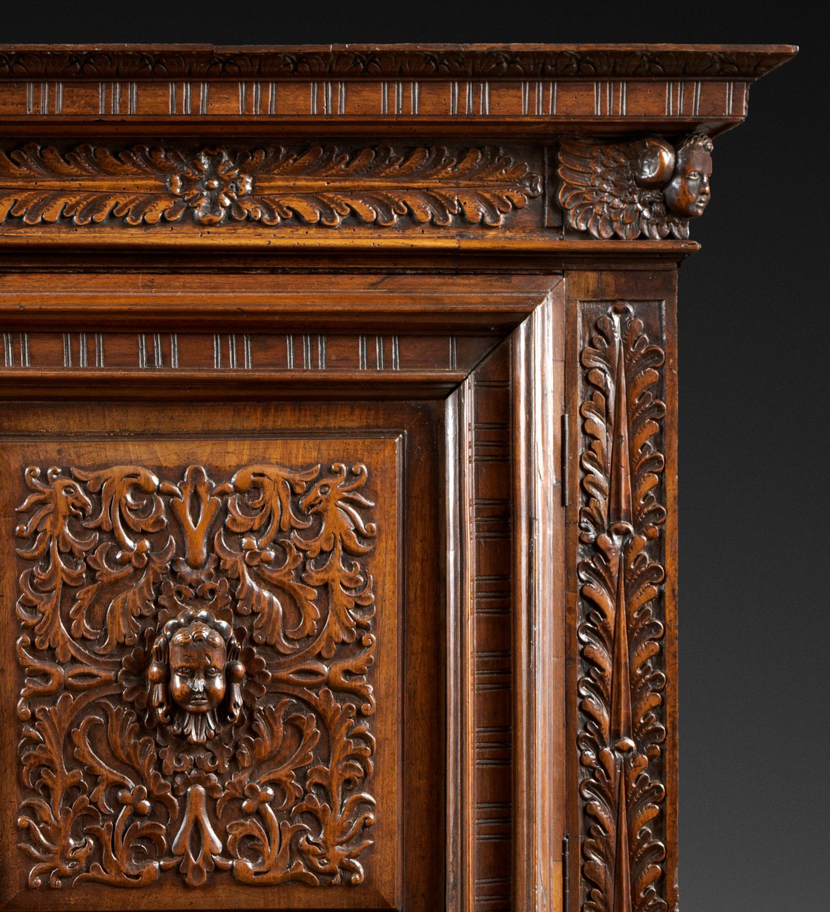 Small Renaissance Cabinet from Lyon For Sale 1