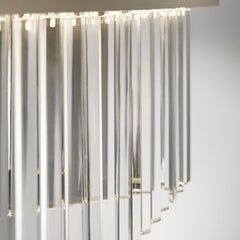 Small Rhomubs Transparent Glass Chandelier