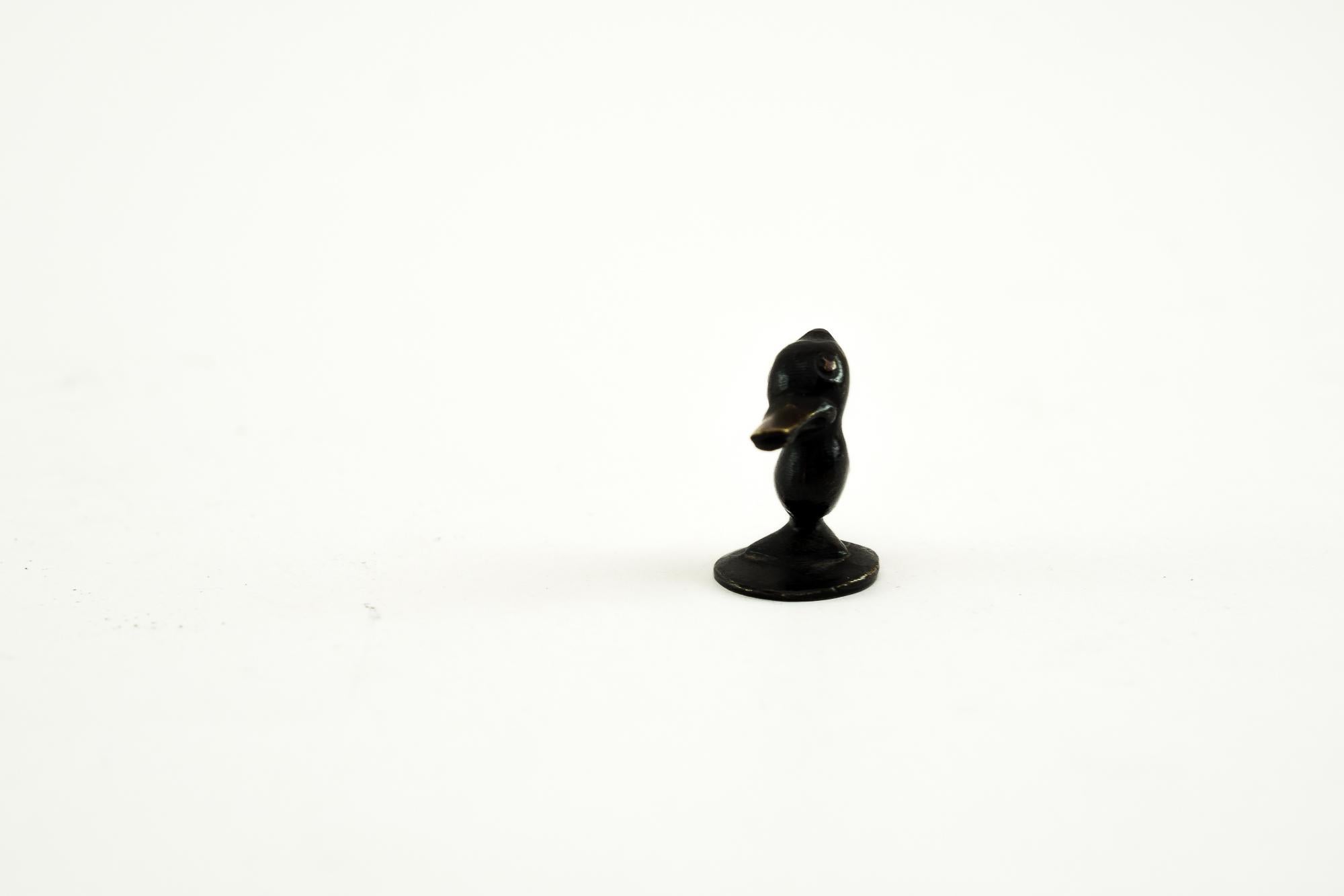 Mid-Century Modern Petite figurine en forme de canard de Richard Rohac, Vienne, vers les années 1950 
