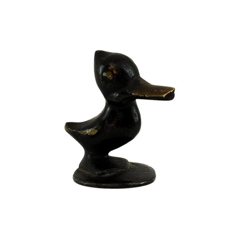 Small Richard Rohac Duck Figurine, Vienna, around 1950s 'Marked on Bottom' For Sale