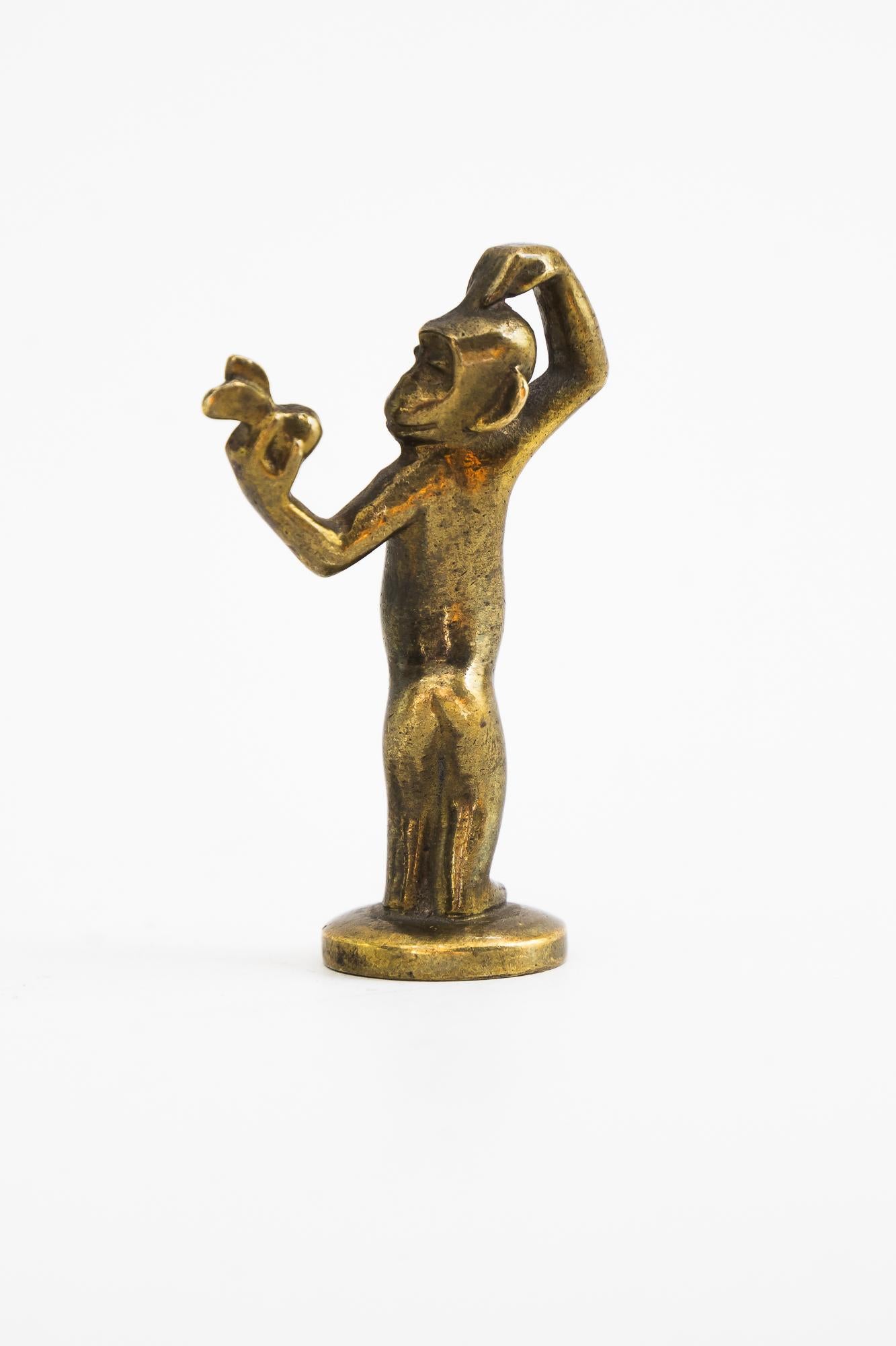 Richard Rohac-Affenfigur, ca. 1950er Jahre (Messing) im Angebot