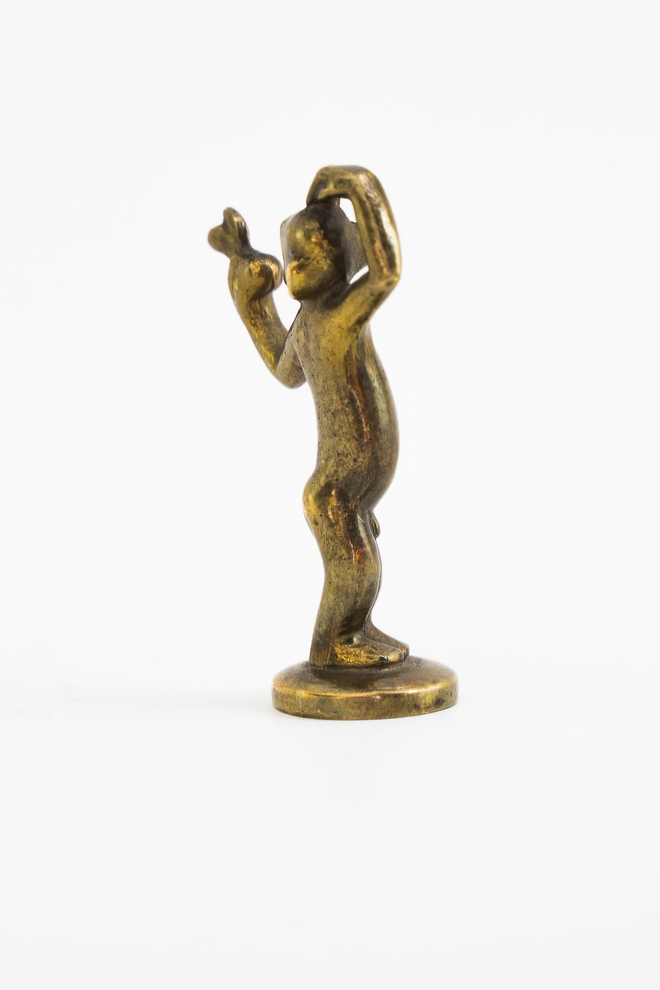 Small Richard Rohac Monkey Figurine, circa 1950s In Good Condition For Sale In Wien, AT