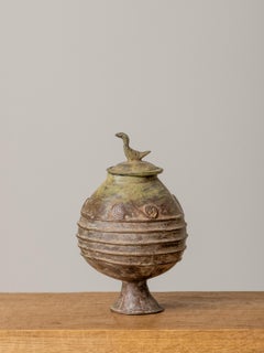 Mid-20th Century Bronze Ritual Vessel, Burkina Faso, Primitive Style