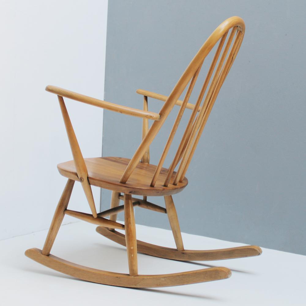 Beech Small Rocking Chair by Lucian Ercolani for Ercol For Sale
