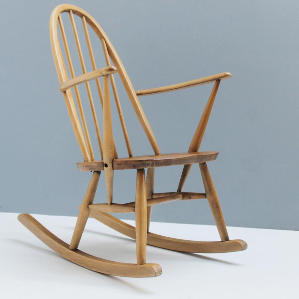 British Small Rocking Chair by Lucian Ercolani for Ercol For Sale