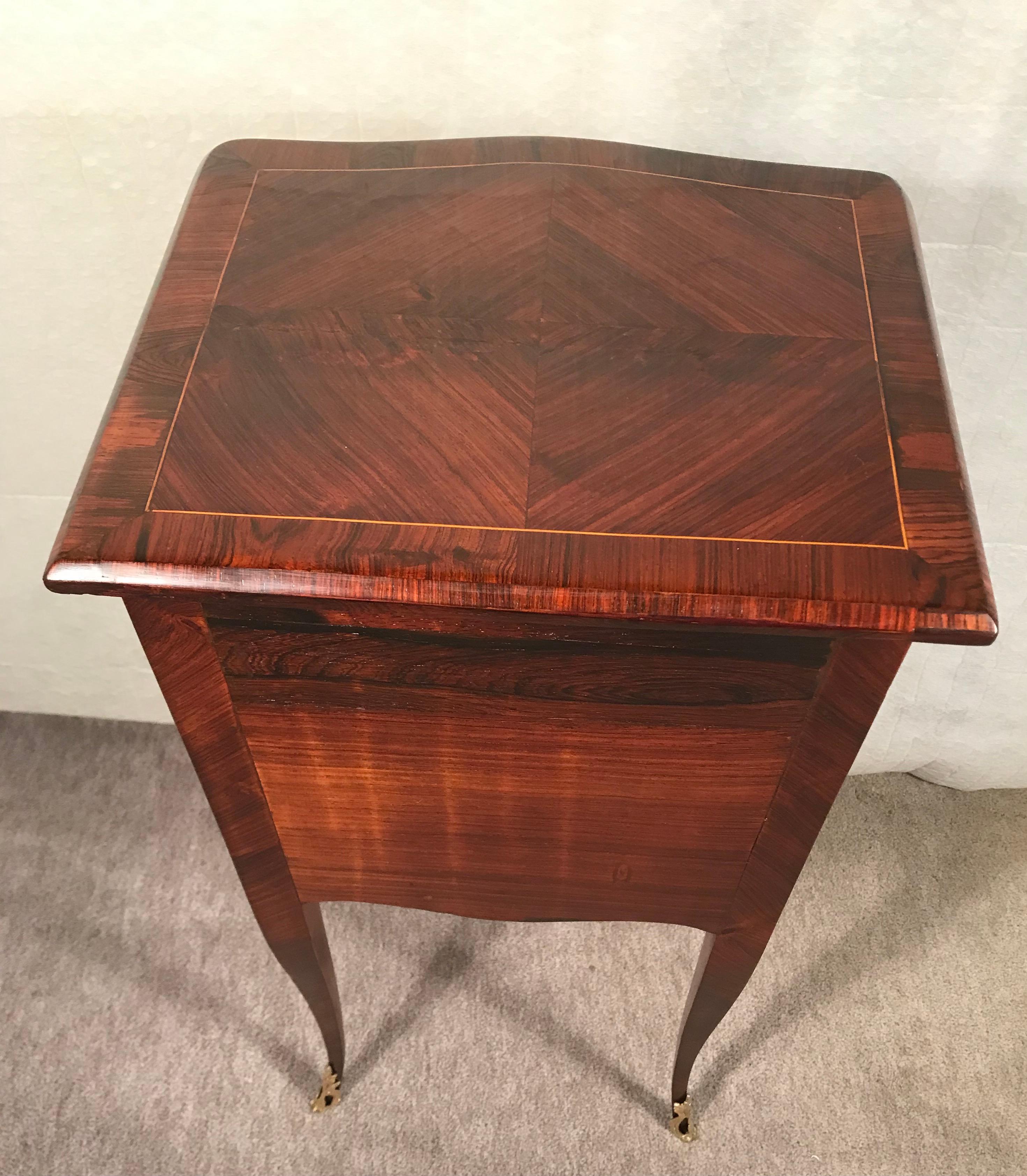 Mid-19th Century Small Rococo Style Chest of Drawers or Nightstand, France, 19th Century For Sale