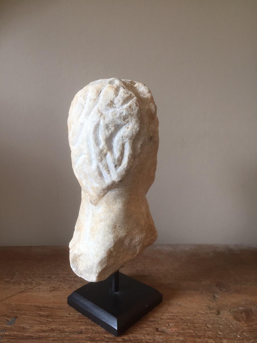 Small Romanesque Marble Head 1