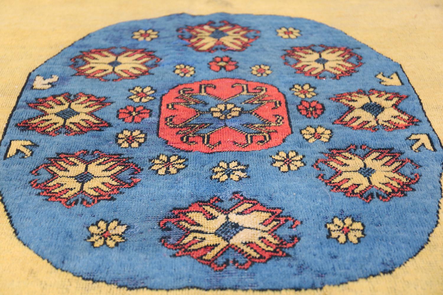 Early 20th Century Small Room Size Funky and Tribal Antique Khotan Rug