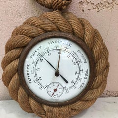 Mid-Century Small Rope Barometer Adrien Audoux & Frida Minet