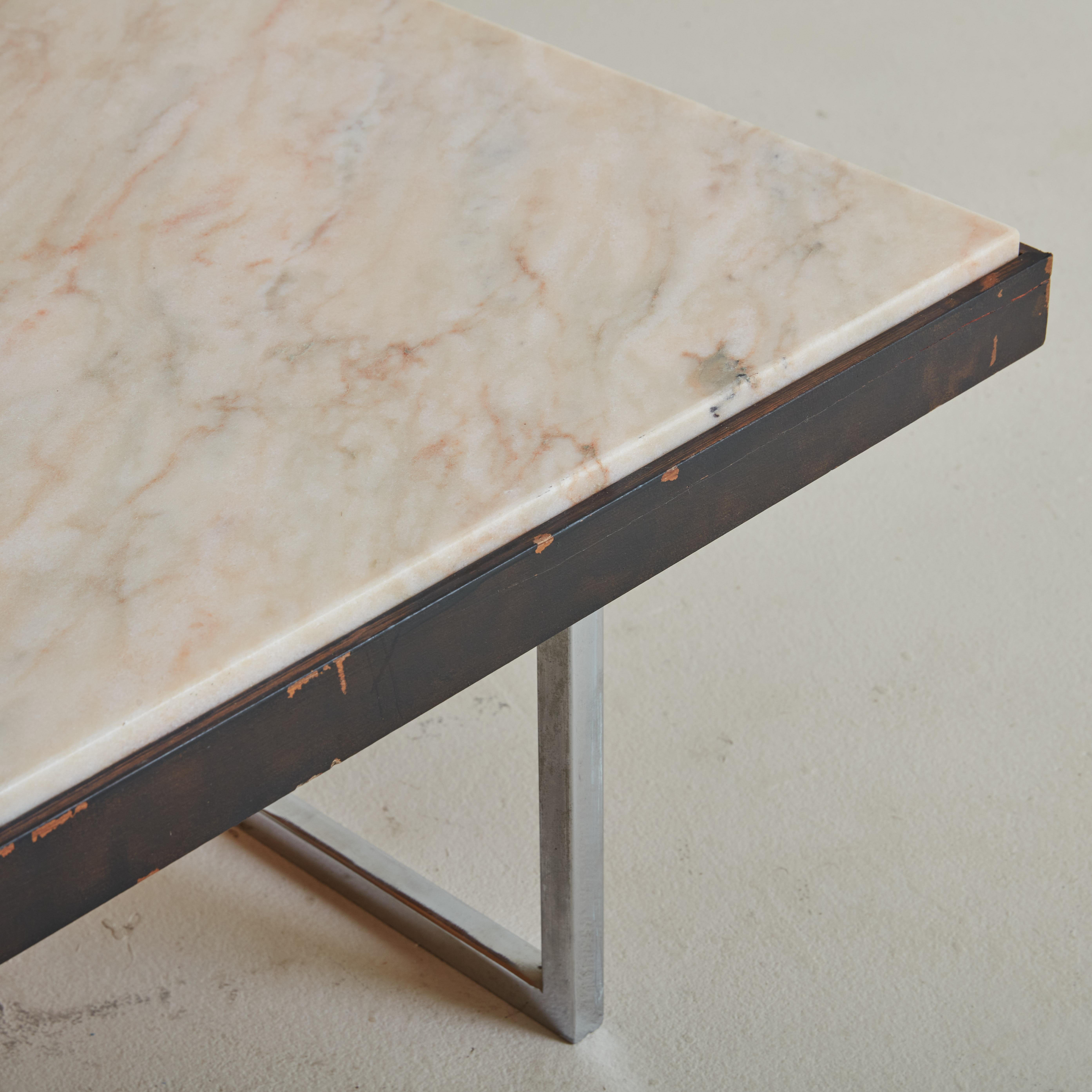 petite table basse Rosa Aurora en marbre en vente 4
