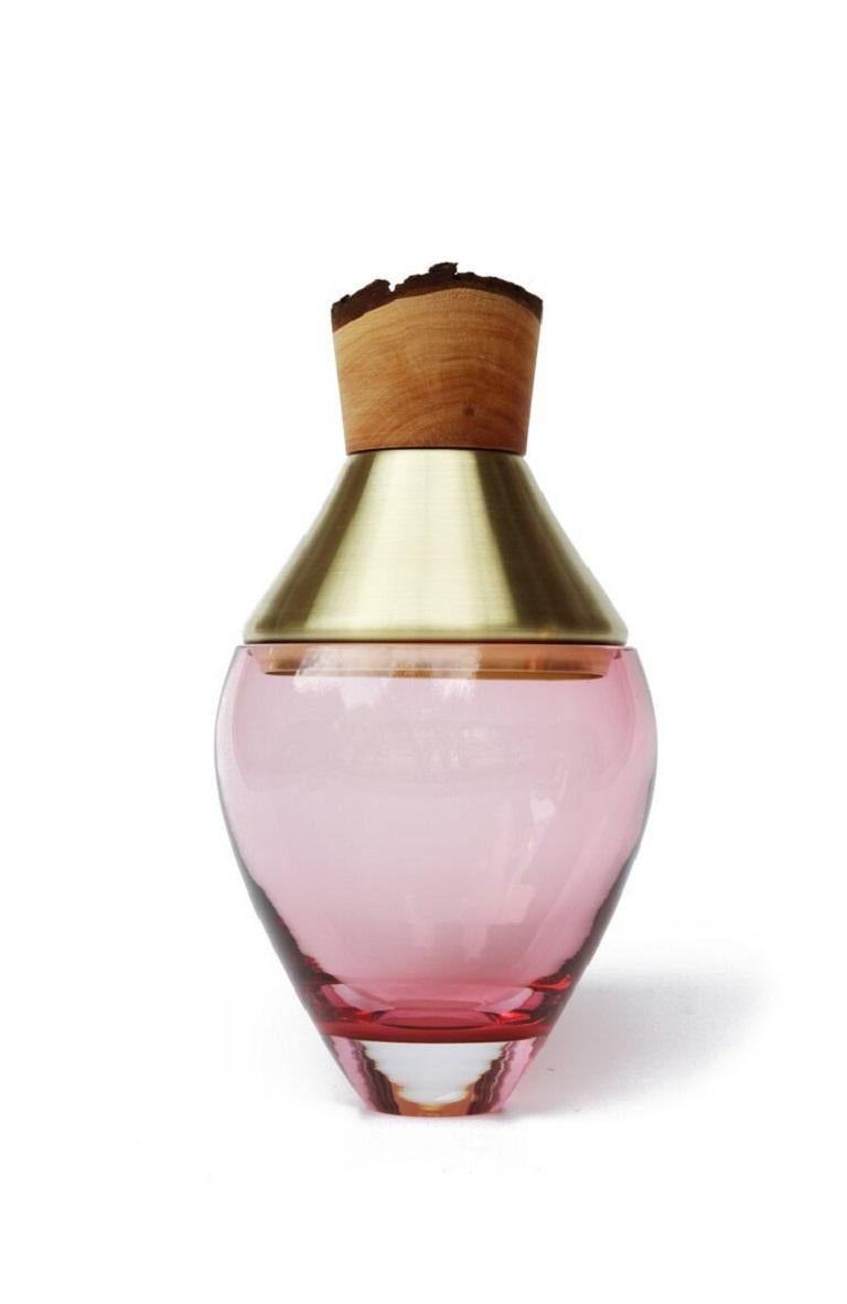 Allemand Petit vase d'Inde à patine rose et cuivre I, Pia Wüstenberg en vente