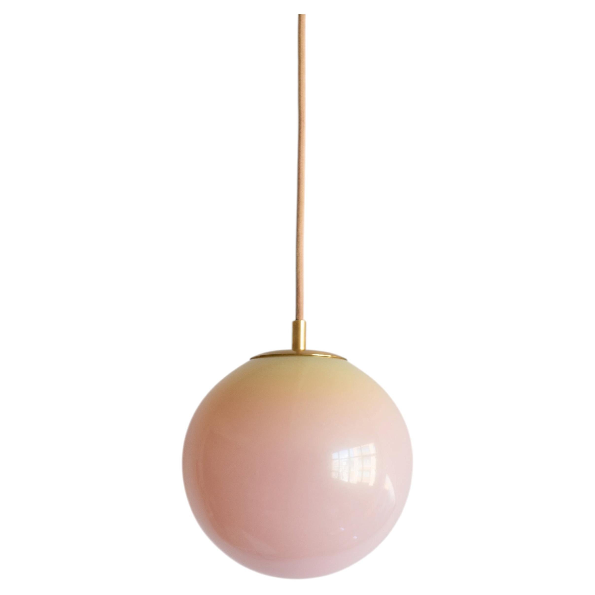 Small Rose Sorbetto Pendant Lamp Handblown Glass by Courtney Kinnare