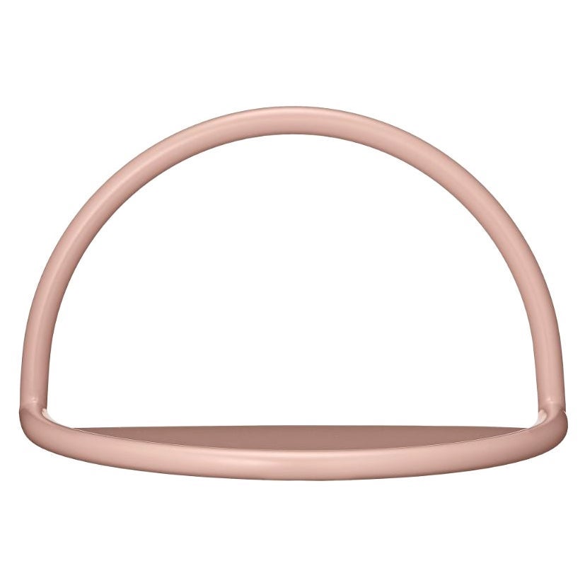 Piccola mensola in acciaio rosa contemporanea
