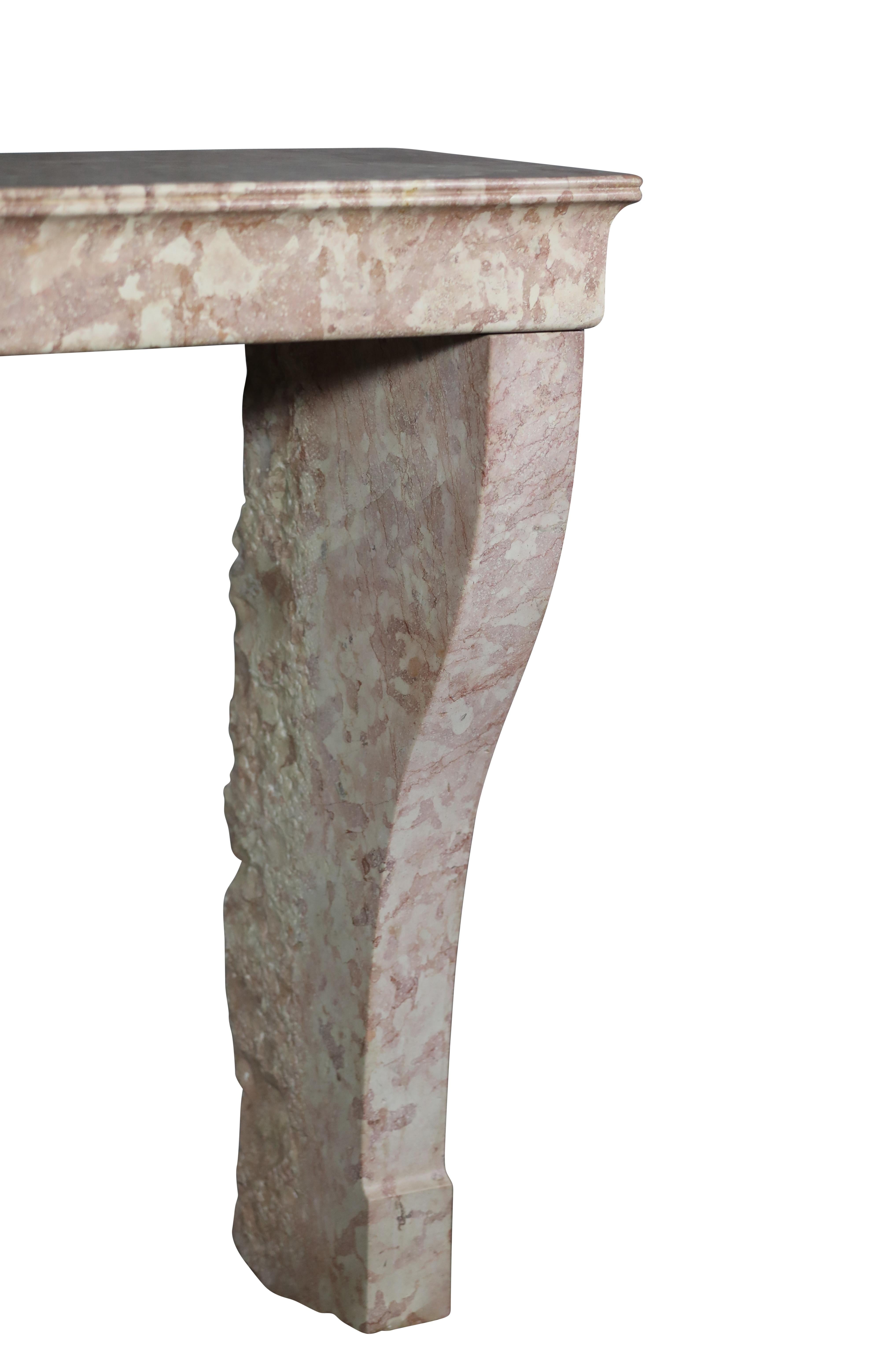 Small Rose Stone Chimney Piece From Paris For Sale 10
