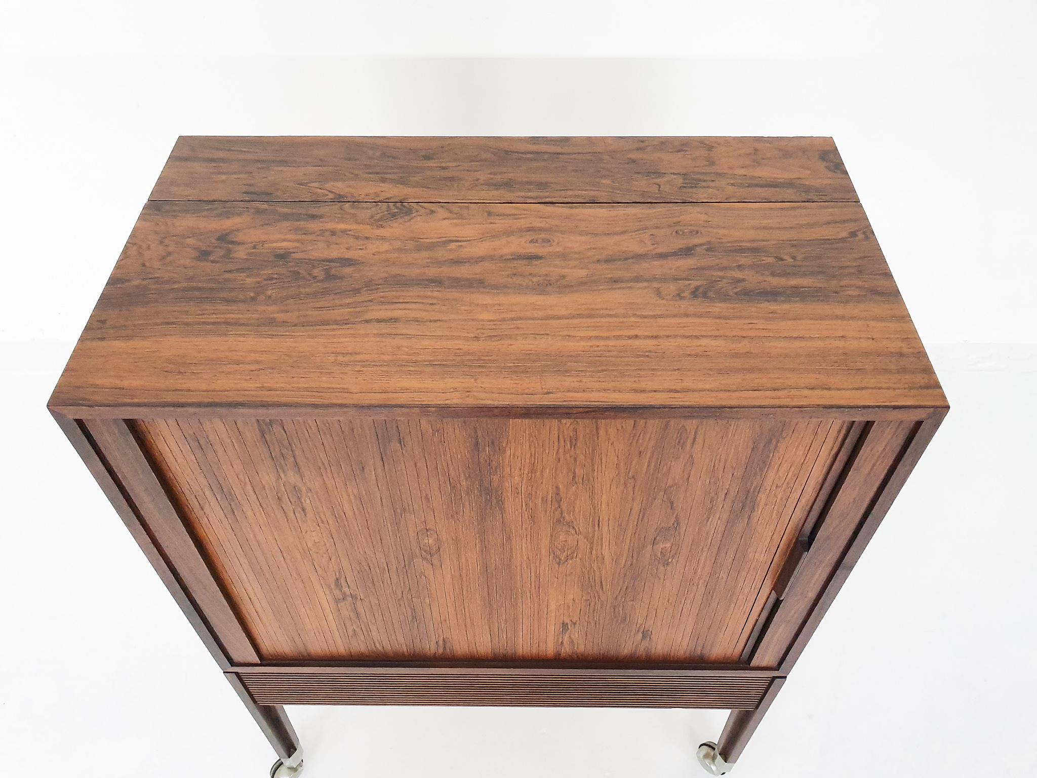 Small Rosewood Audio or Bar Cabinet by Chr. J, Denmark, 1950s 4