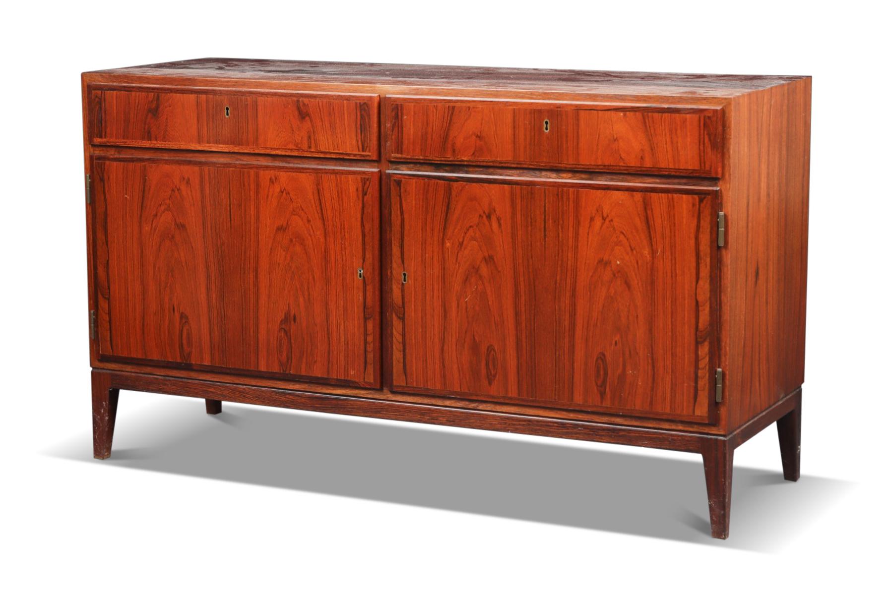 Danish Small Rosewood Credenza by Kai Winding For Sale
